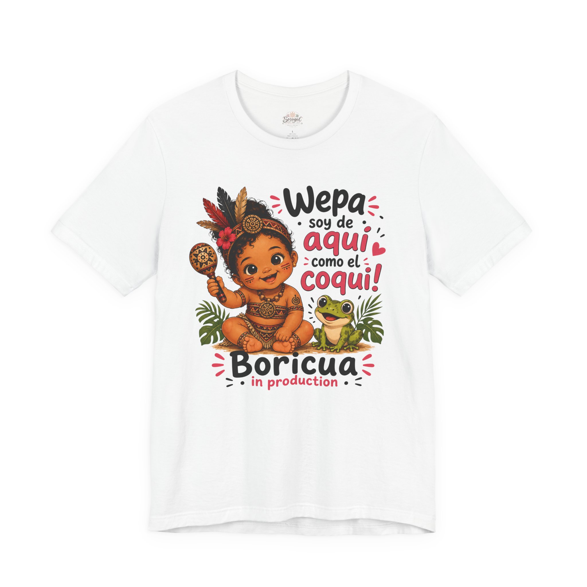 Boricua in Production T-Shirt — Puerto Rican Pregnancy Announcement Tee - Image 2