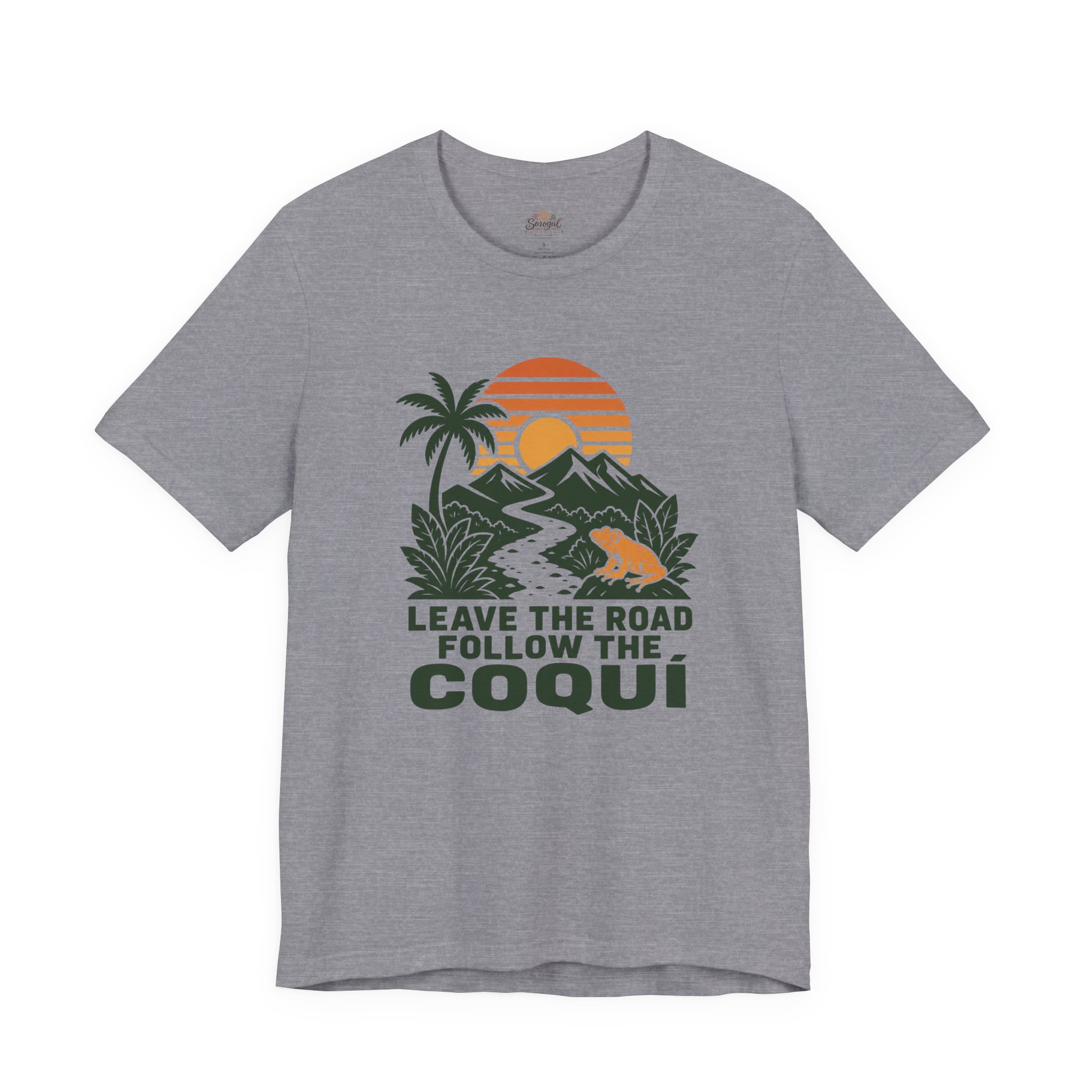 Coquí Sunset T-Shirt – Leave the Road Follow the Coquí Nature Tee - Image 7