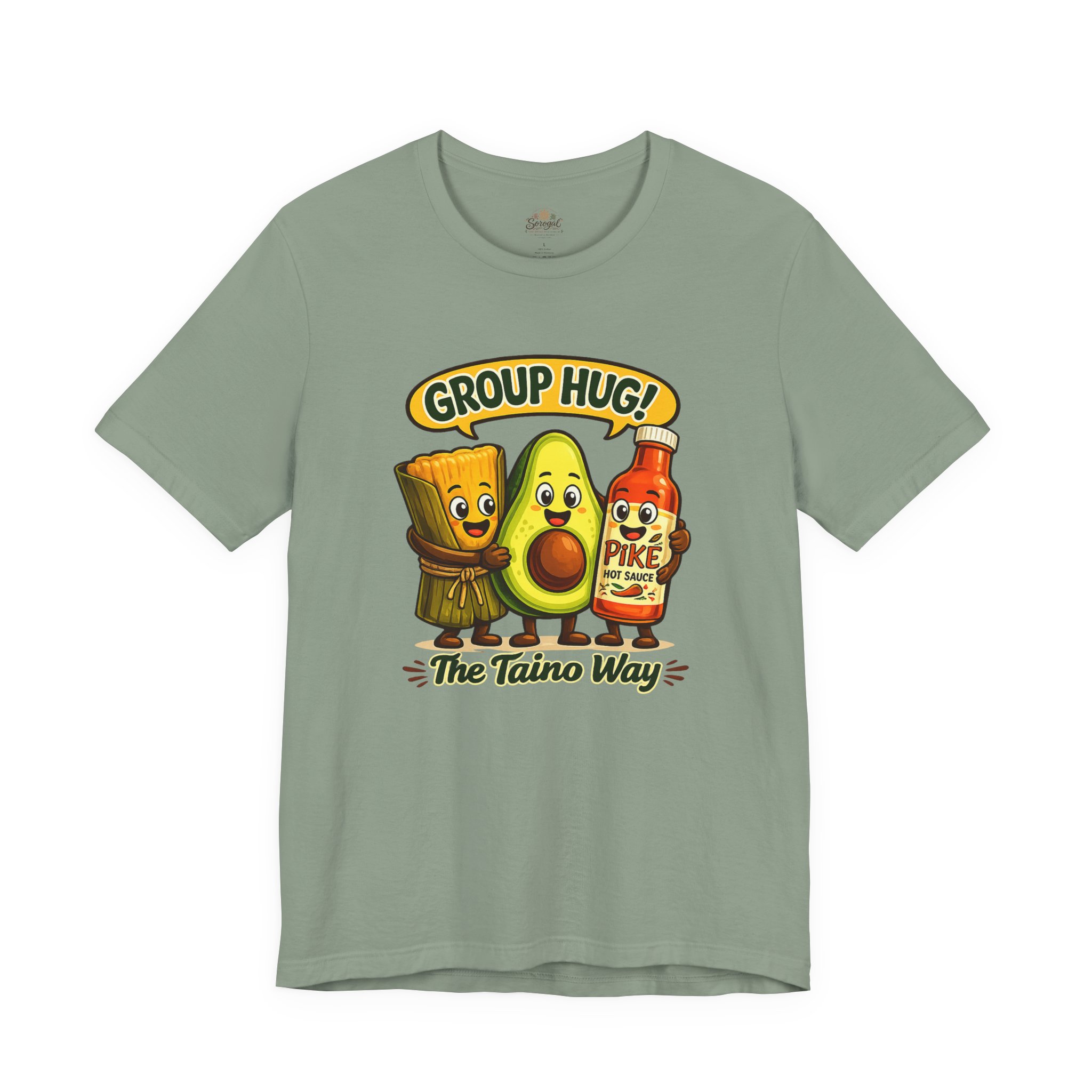 Puerto Rican Food T-Shirt | Group Hug! The Taíno Way Tee - Image 8