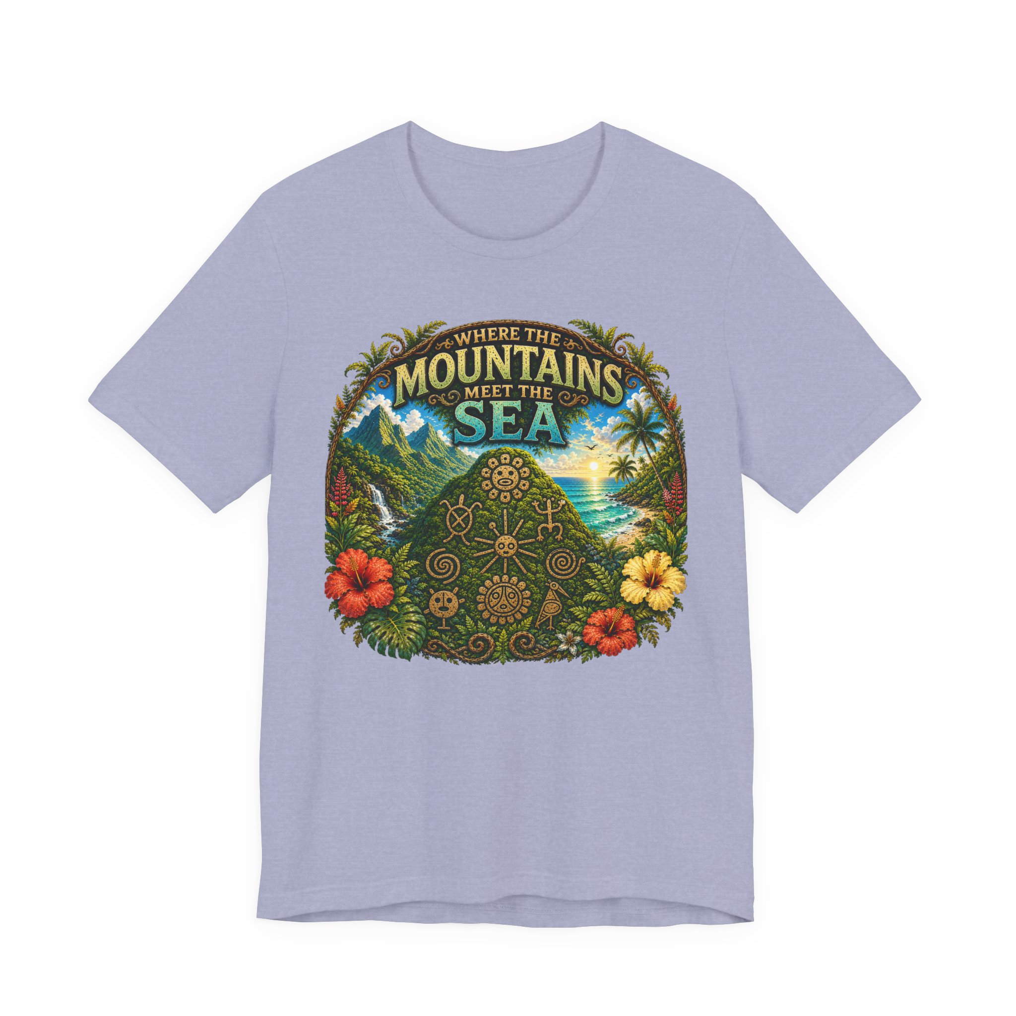Puerto Rico Taíno Nature Graphic Tee | Where the Mountains Meet the Sea - Image 8