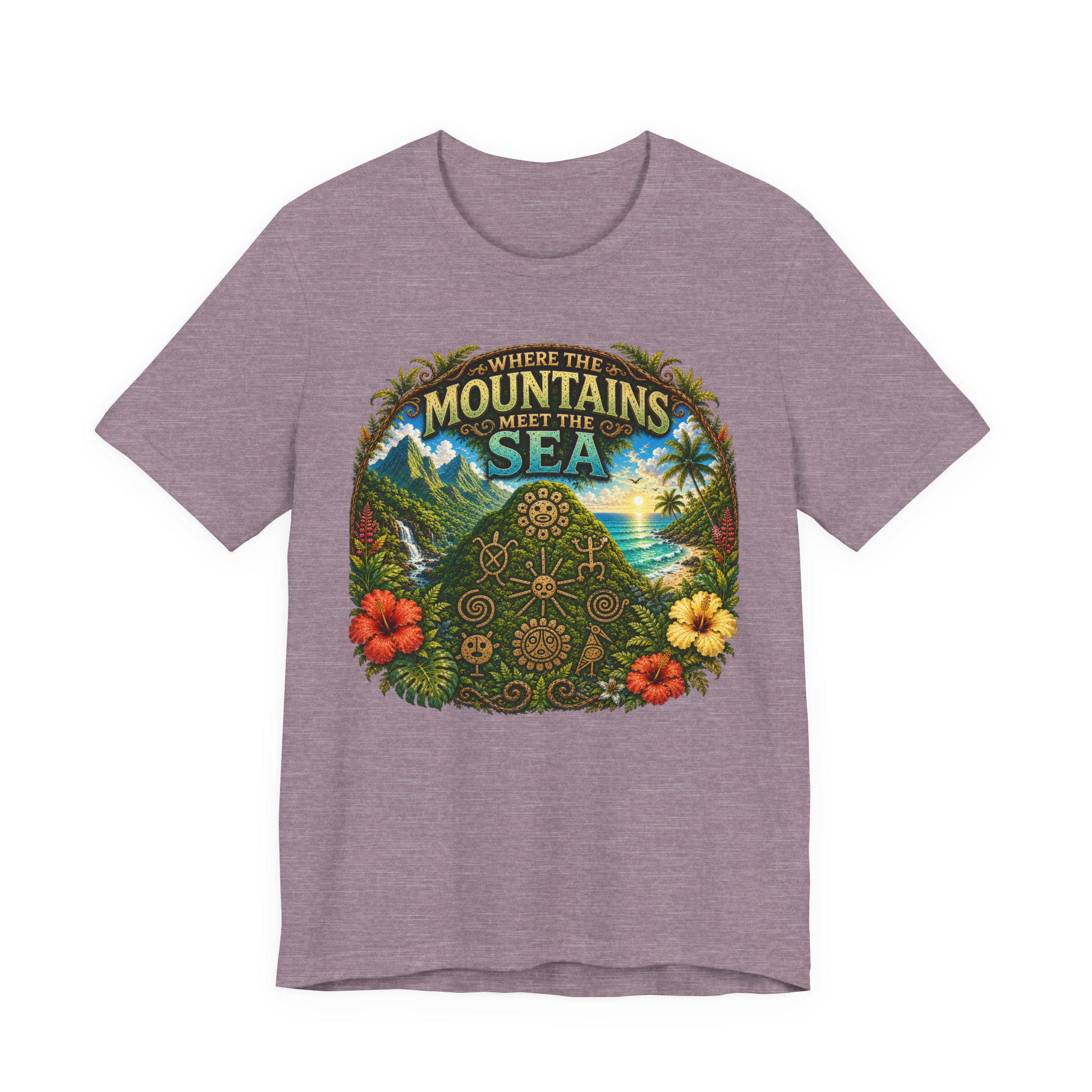 Puerto Rico Taíno Nature Graphic Tee | Where the Mountains Meet the Sea - Image 9