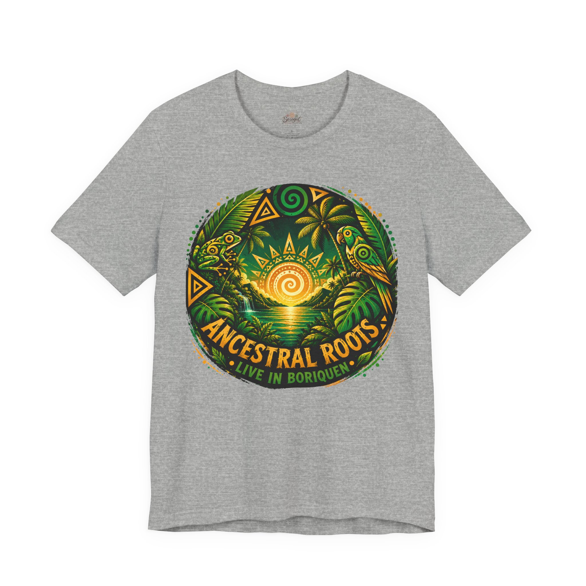 T-Shirt — Ancestral Roots "Live in Borinquen" Tribal Sun Graphic - Image 6