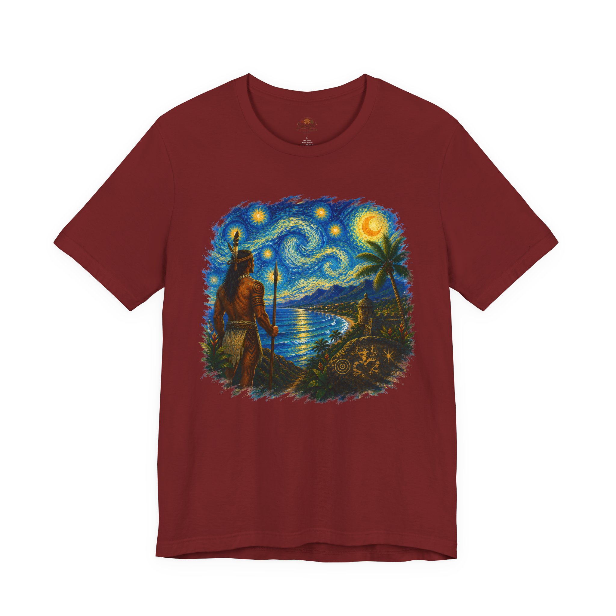 Tropical Starry Night T-Shirt — Puerto Rico Beach Van Gogh Style Art Graphic Tee - Image 12