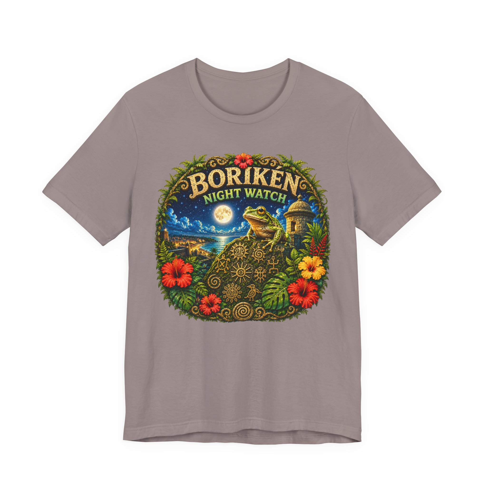 Puerto Rico Coquí Moonlit Graphic Tee | Borikén Night Watch - Image 3