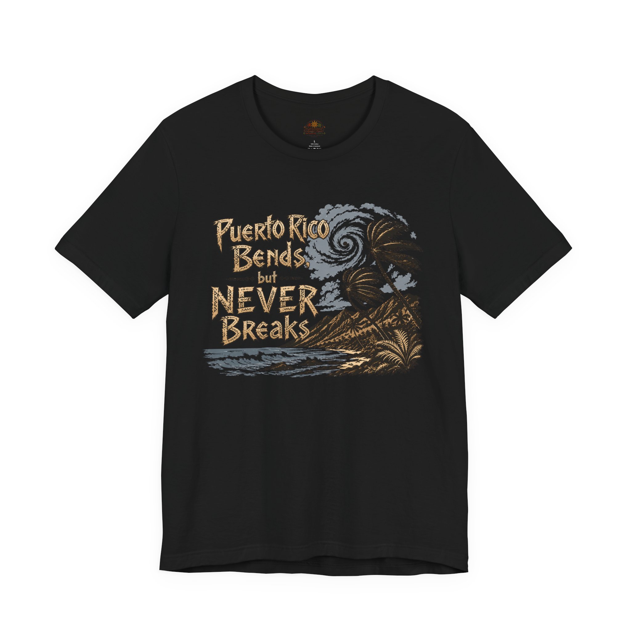Puerto Rico Bends But Never Breaks T-Shirt | Sorogal - Image 3
