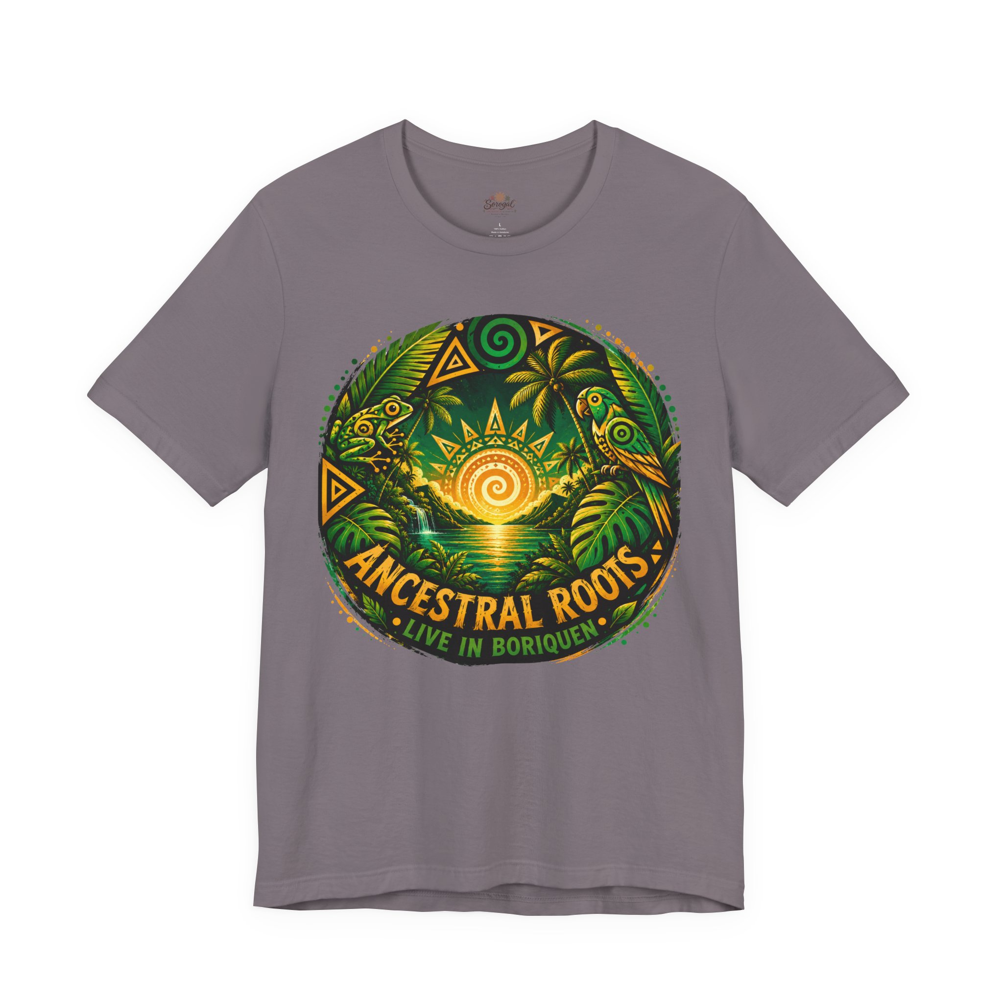T-Shirt — Ancestral Roots "Live in Borinquen" Tribal Sun Graphic - Image 9