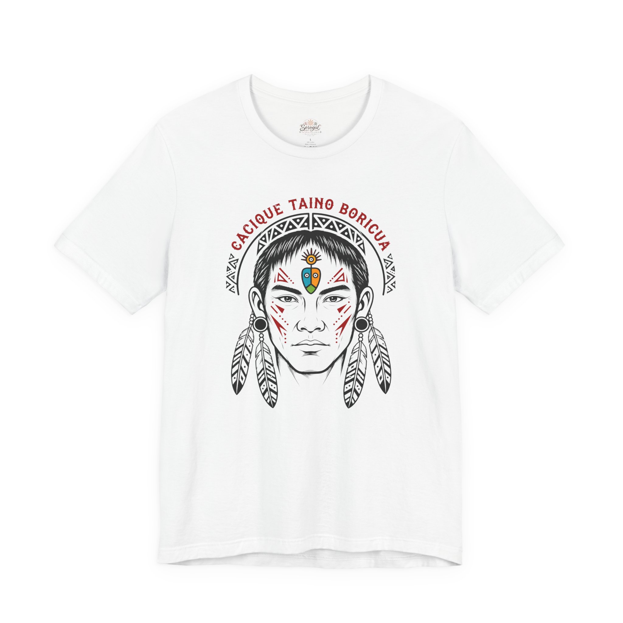 Cacique Taíno Boricua T-Shirt — Puerto Rican Indigenous Heritage Graphic Tee - Image 2