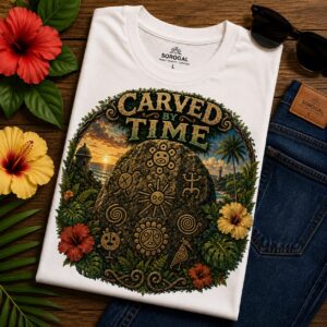 Taíno Petroglyph Puerto Rico Graphic Tee – Carved by Time
