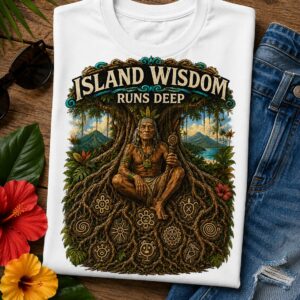 Taíno Tree of Life Puerto Rico Graphic Tee – Island Wisdom Runs Deep