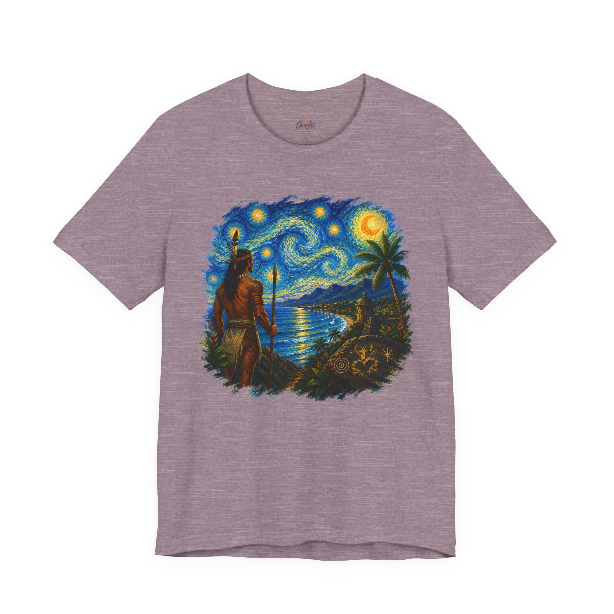 Tropical Starry Night T-Shirt — Puerto Rico Beach Van Gogh Style Art Graphic Tee - Image 10