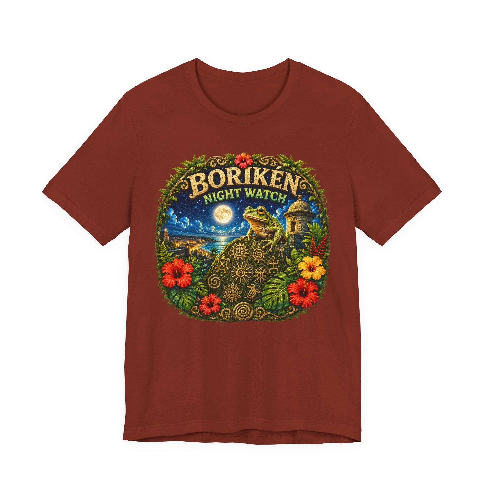 Puerto Rico Coquí Moonlit Graphic Tee | Borikén Night Watch - Image 4
