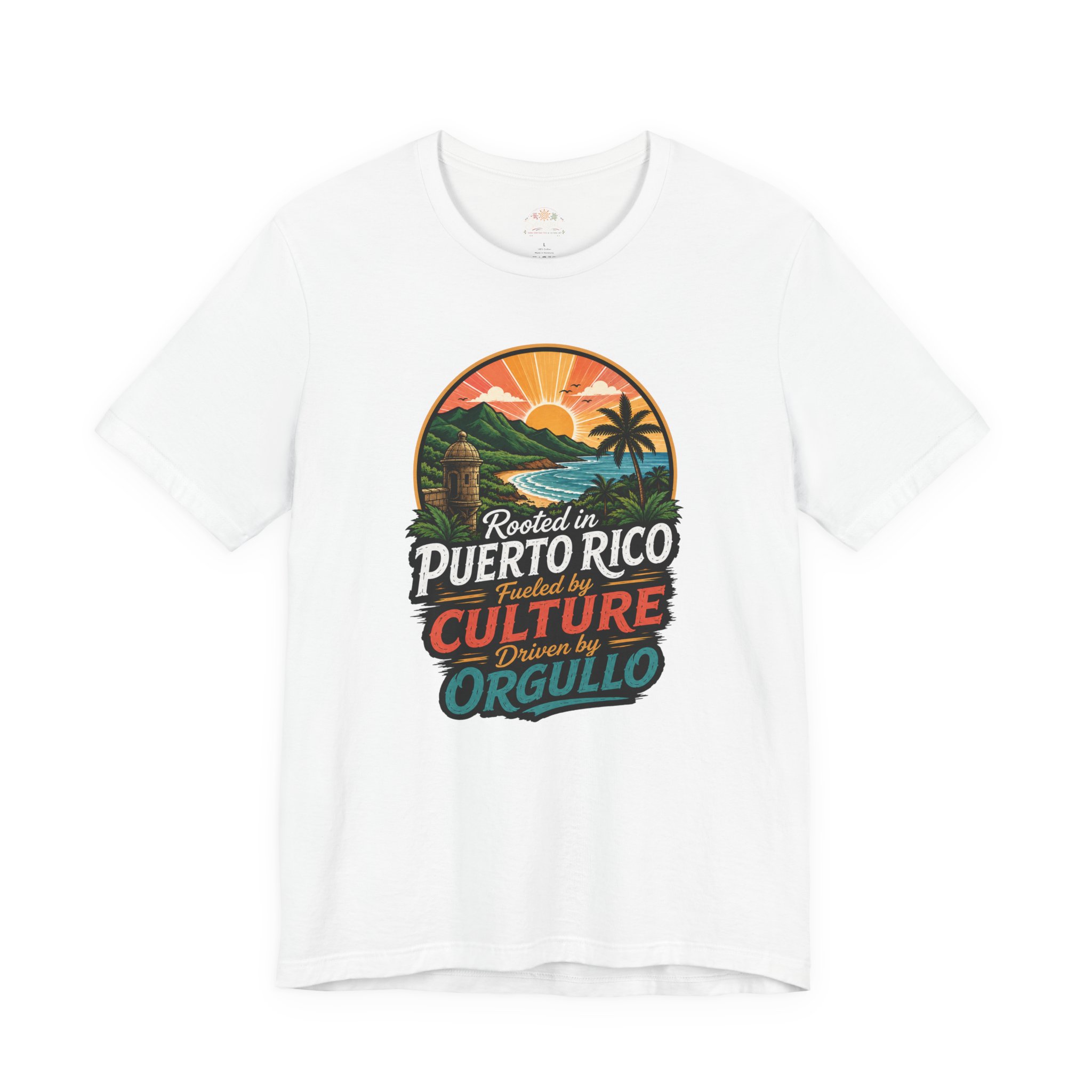Puerto Rico Pride T-Shirt — Rooted in Puerto Rico Fueled by Culture Graphic Tee - Image 2