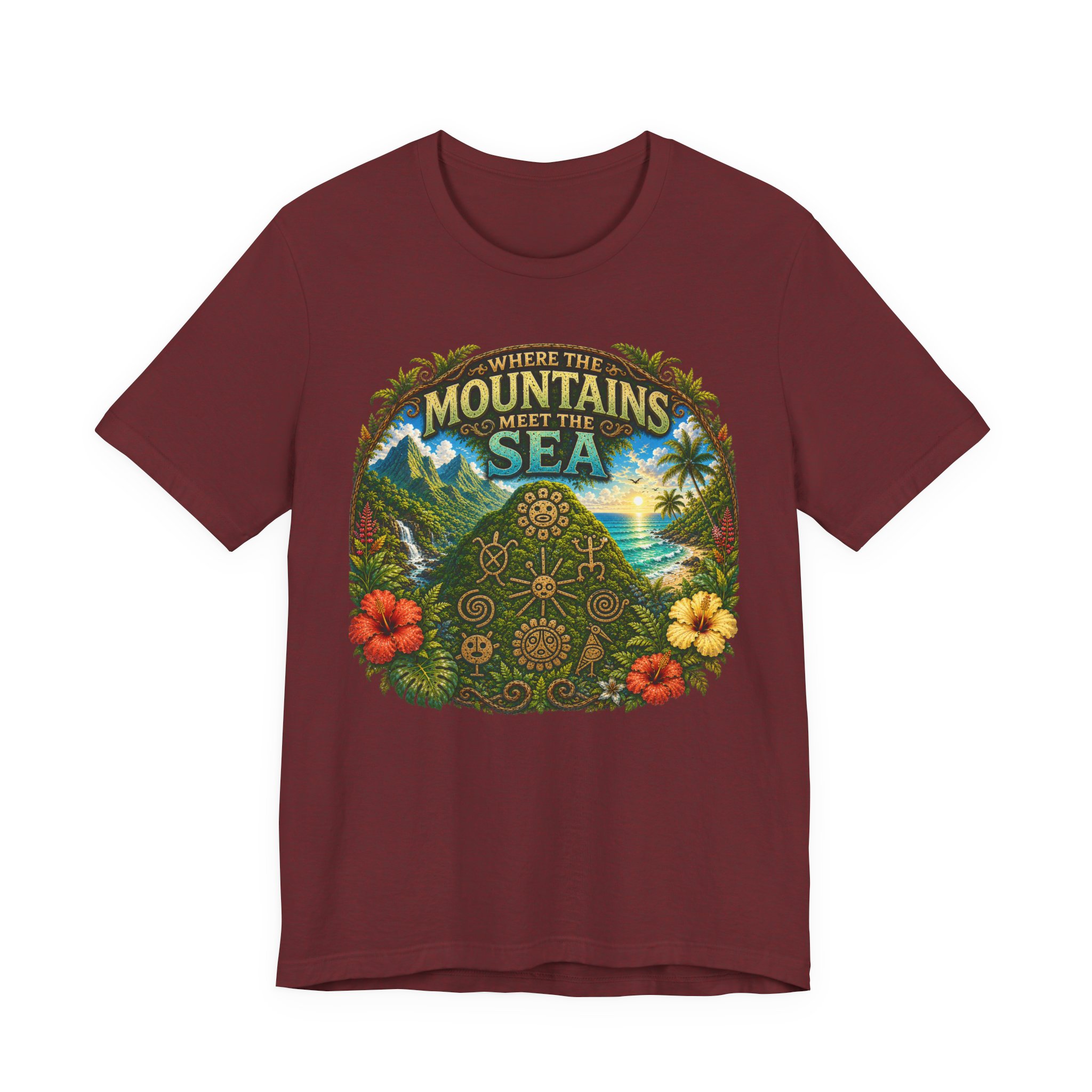 Puerto Rico Taíno Nature Graphic Tee | Where the Mountains Meet the Sea - Image 10