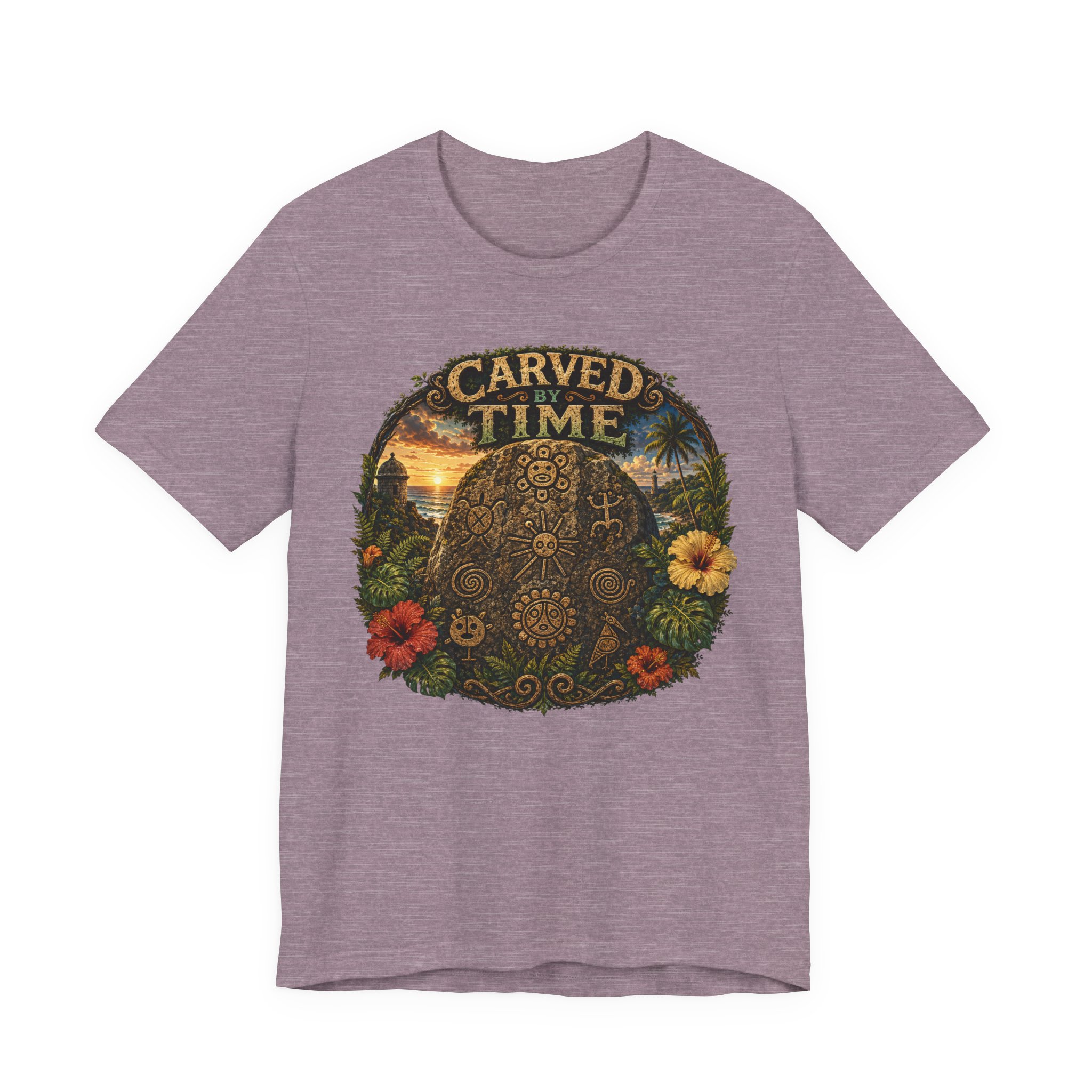 Taíno Petroglyph Puerto Rico Graphic Tee – Carved by Time - Image 9