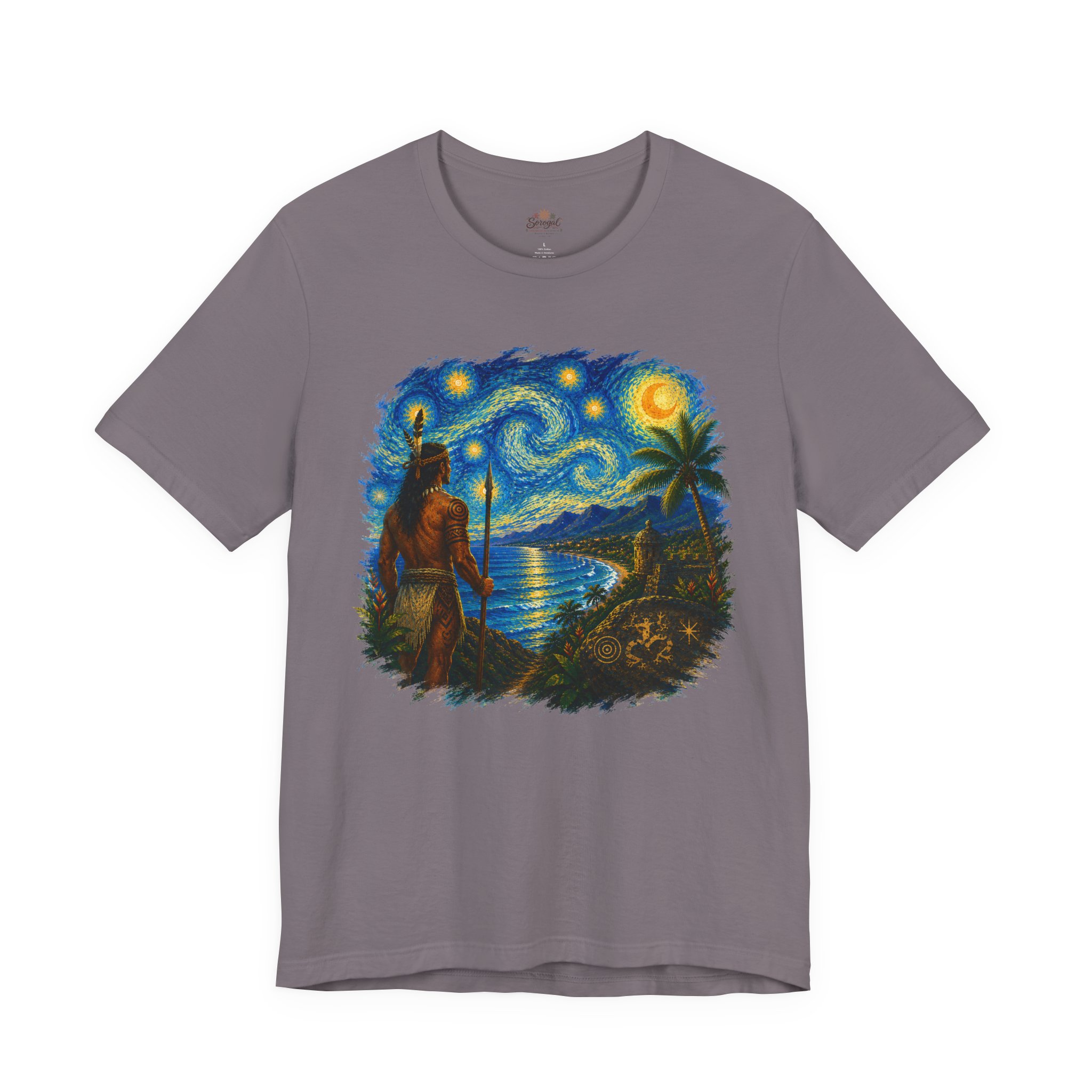 Tropical Starry Night T-Shirt — Puerto Rico Beach Van Gogh Style Art Graphic Tee - Image 11