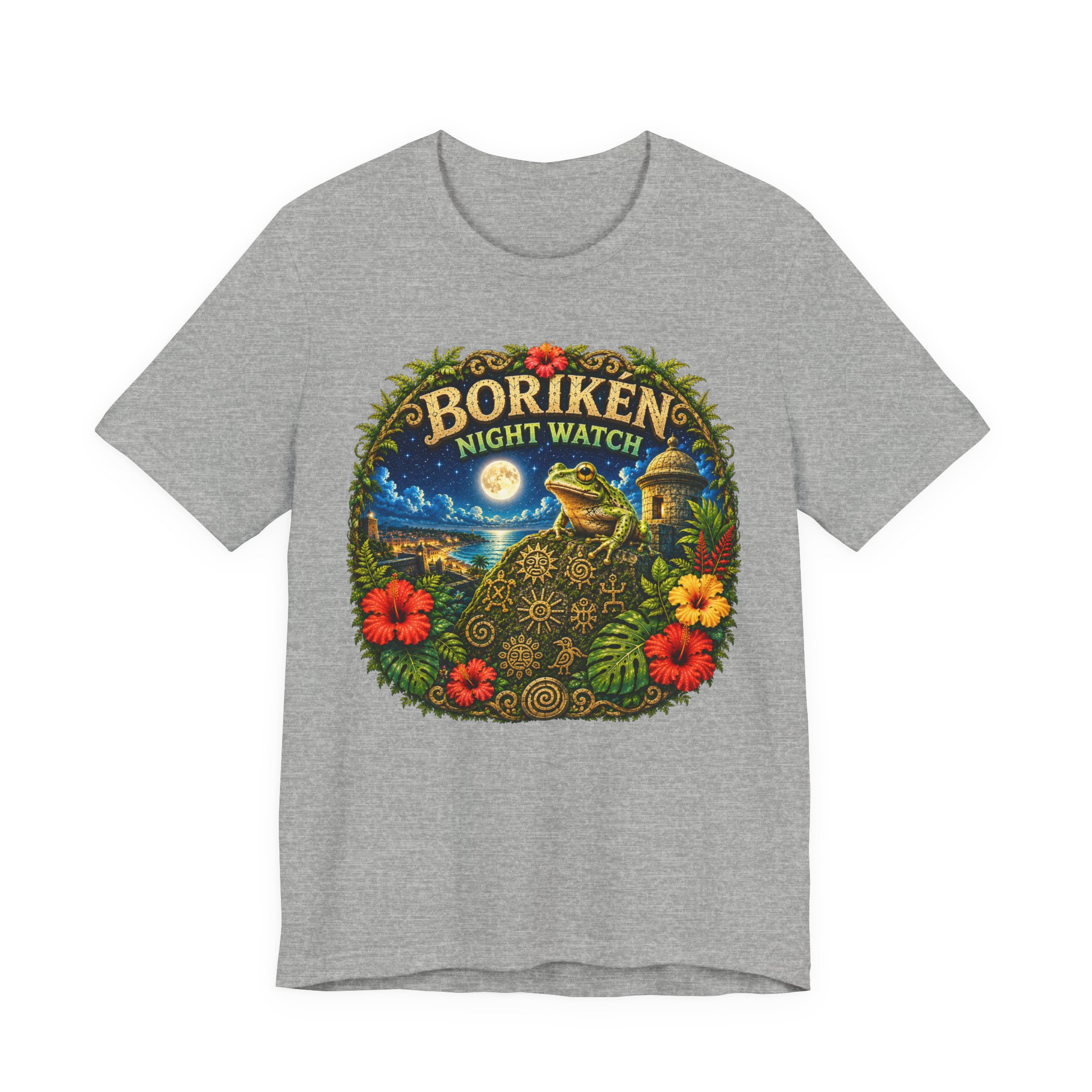 Puerto Rico Coquí Moonlit Graphic Tee | Borikén Night Watch - Image 10