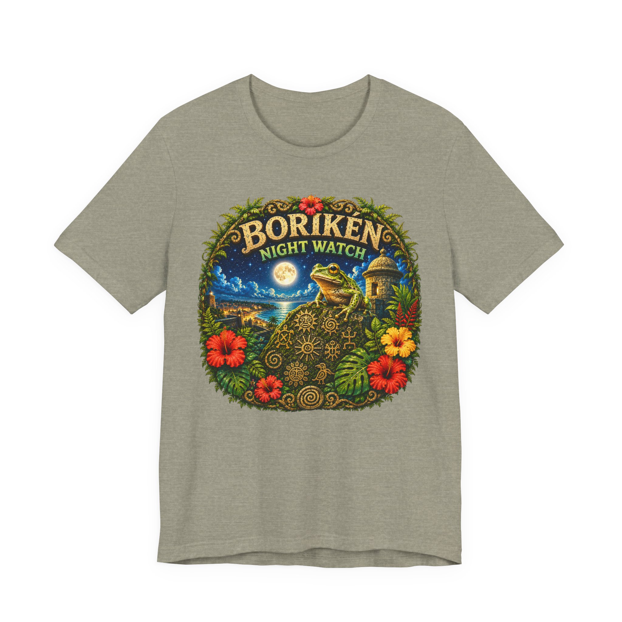 Puerto Rico Coquí Moonlit Graphic Tee | Borikén Night Watch - Image 6