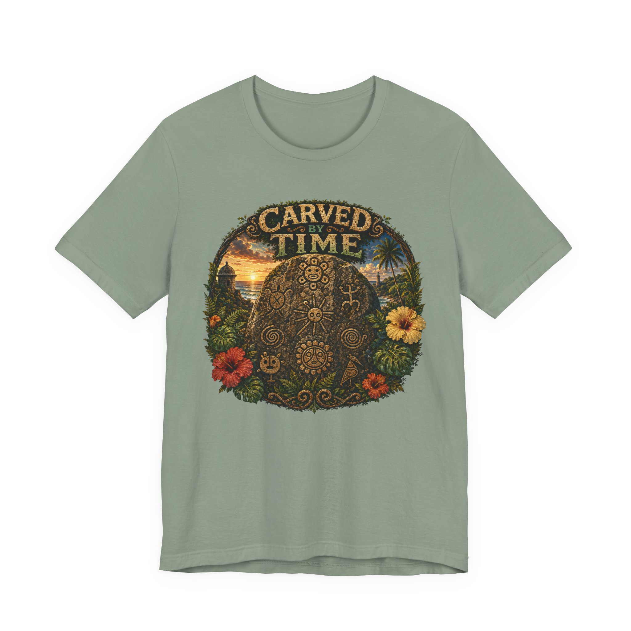 Taíno Petroglyph Puerto Rico Graphic Tee – Carved by Time - Image 10