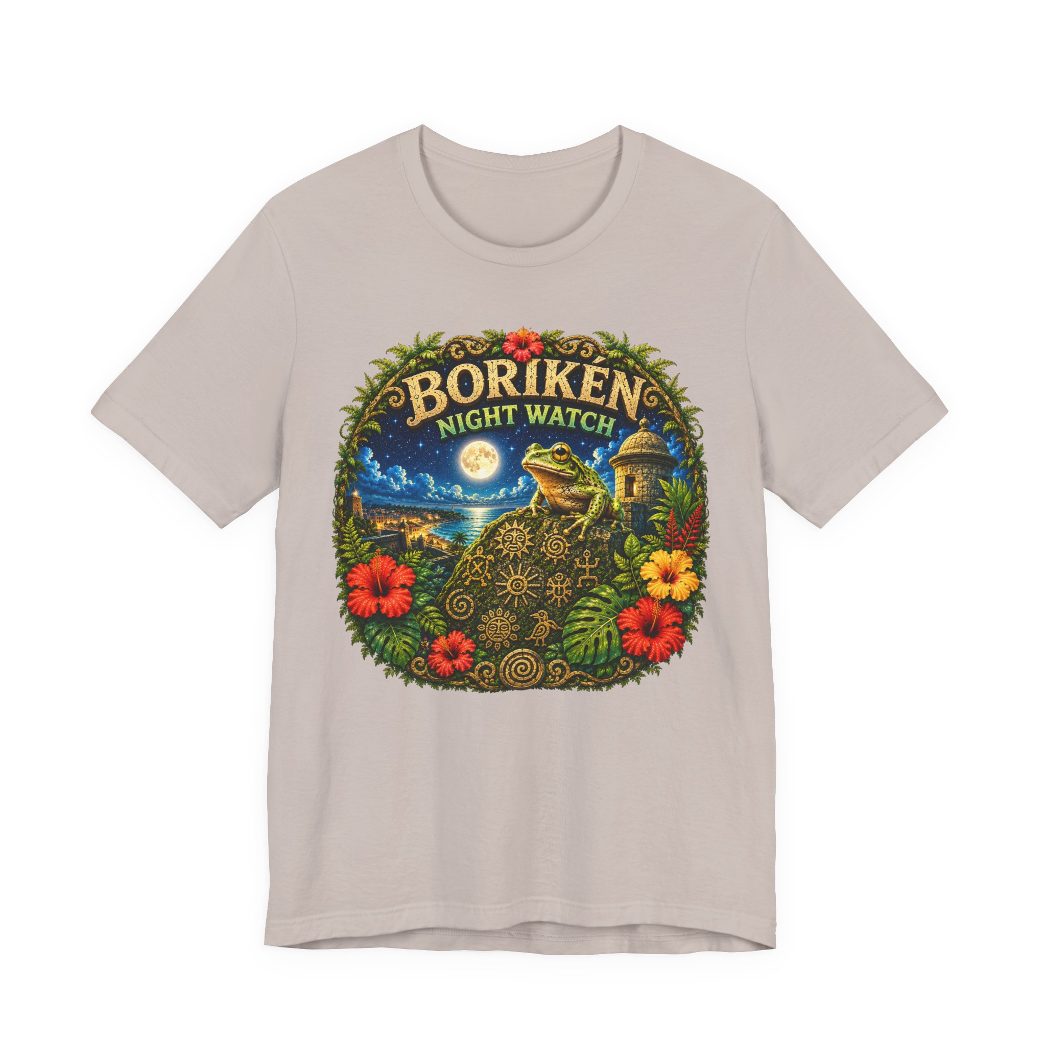 Puerto Rico Coquí Moonlit Graphic Tee | Borikén Night Watch - Image 7