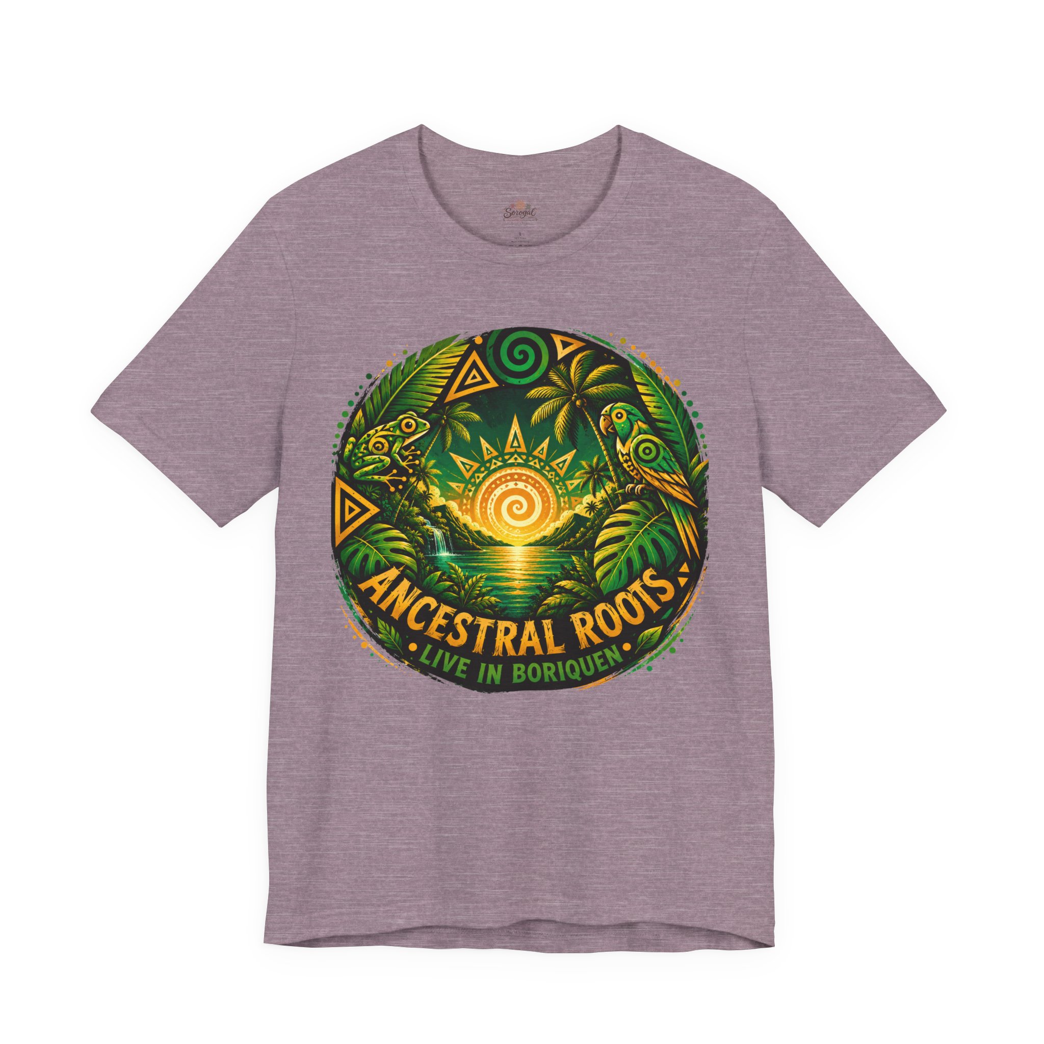 T-Shirt — Ancestral Roots "Live in Borinquen" Tribal Sun Graphic - Image 8