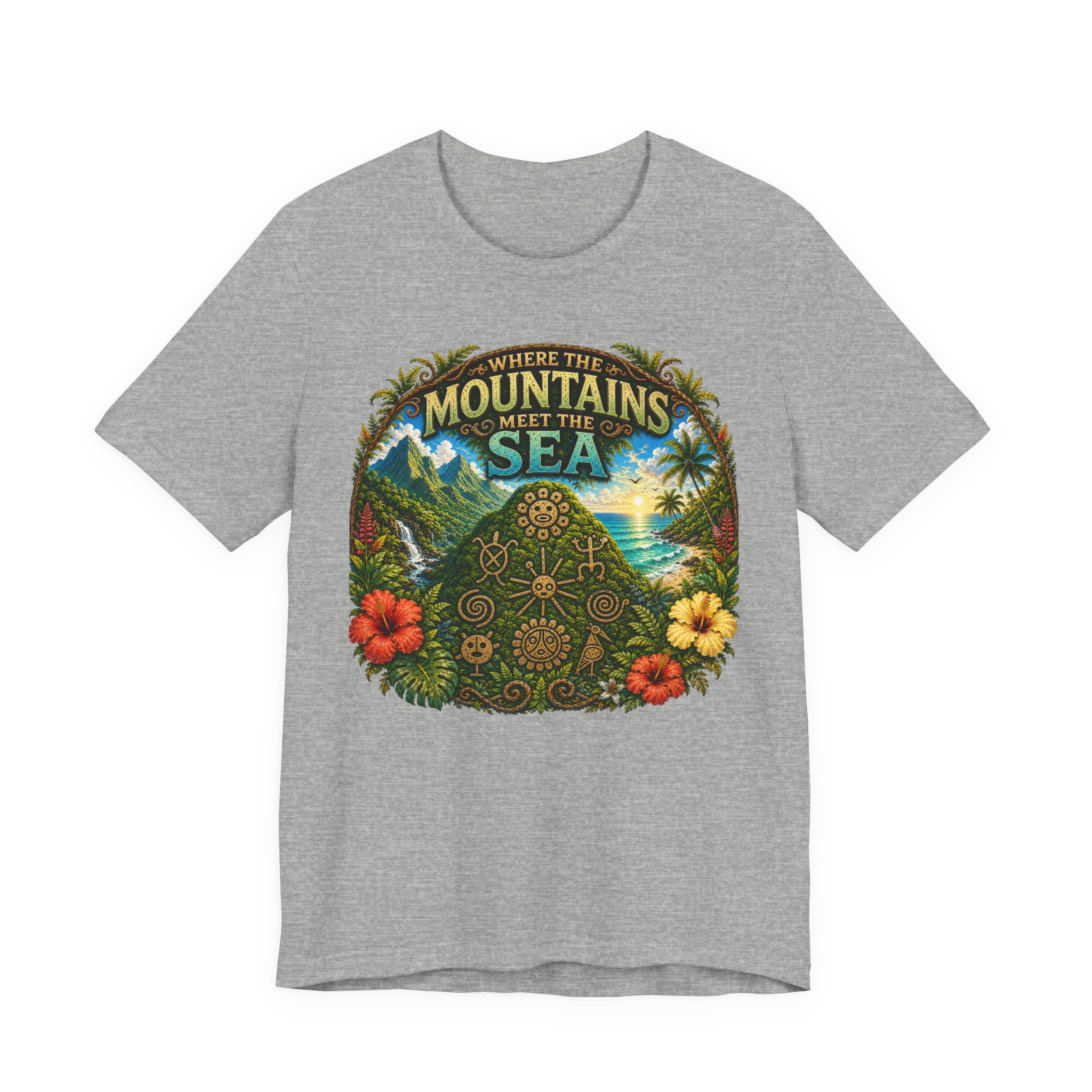 Puerto Rico Taíno Nature Graphic Tee | Where the Mountains Meet the Sea - Image 7