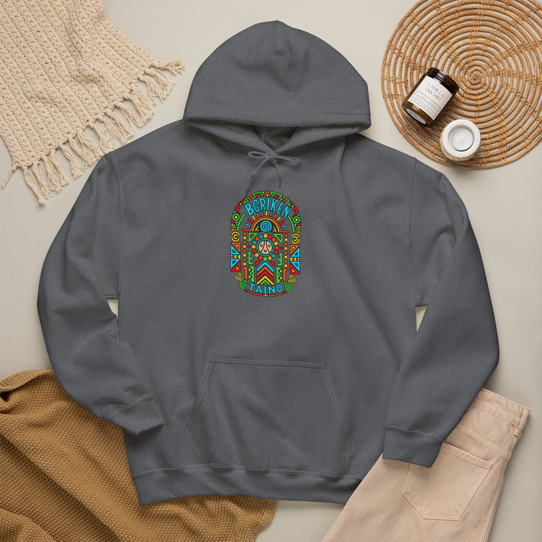 Borikén Taíno Hoodie – Colorful Puerto Rican Heritage Design - Image 24