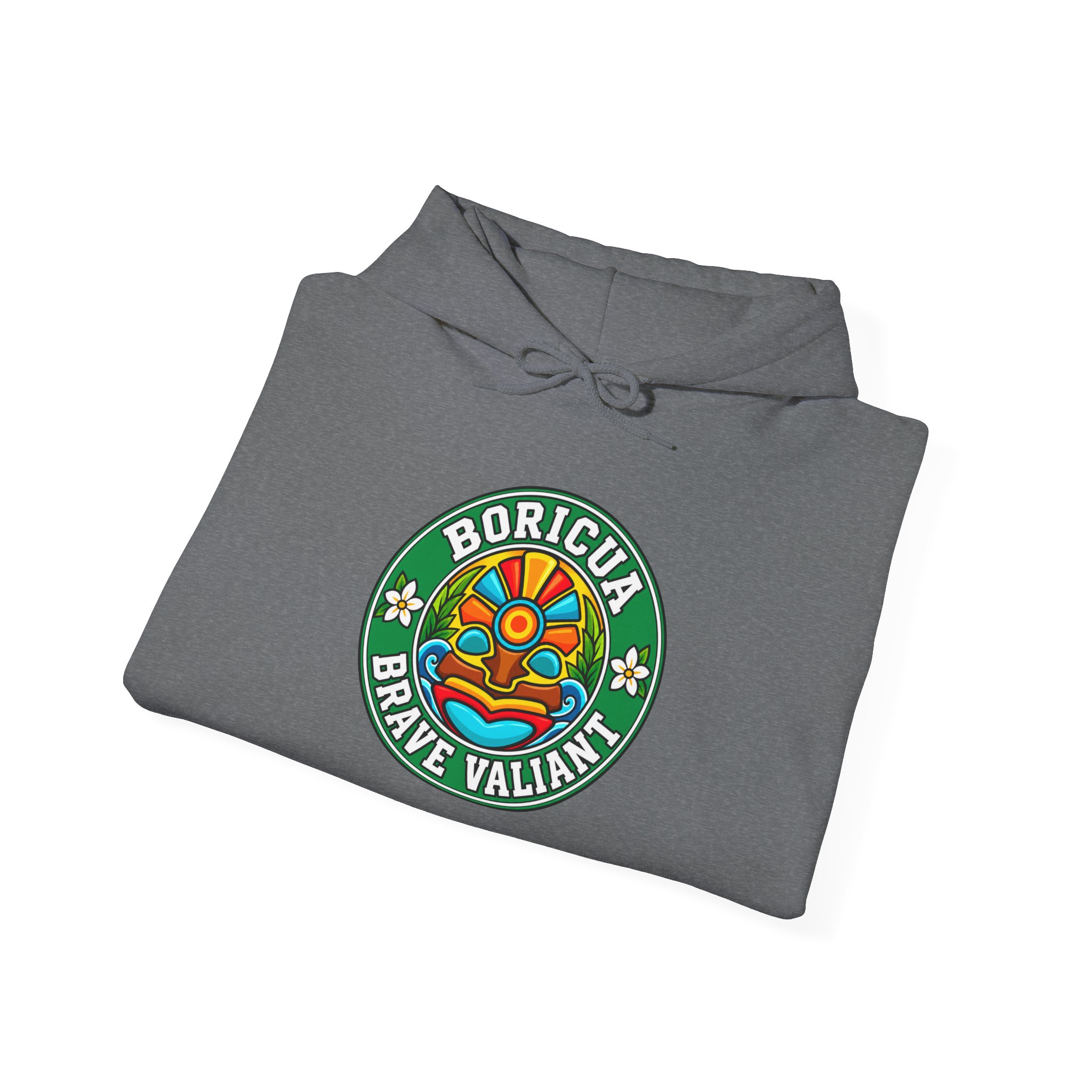 Boricua Brave Valiant Hoodie – Colorful Taíno Heritage Design - Image 24