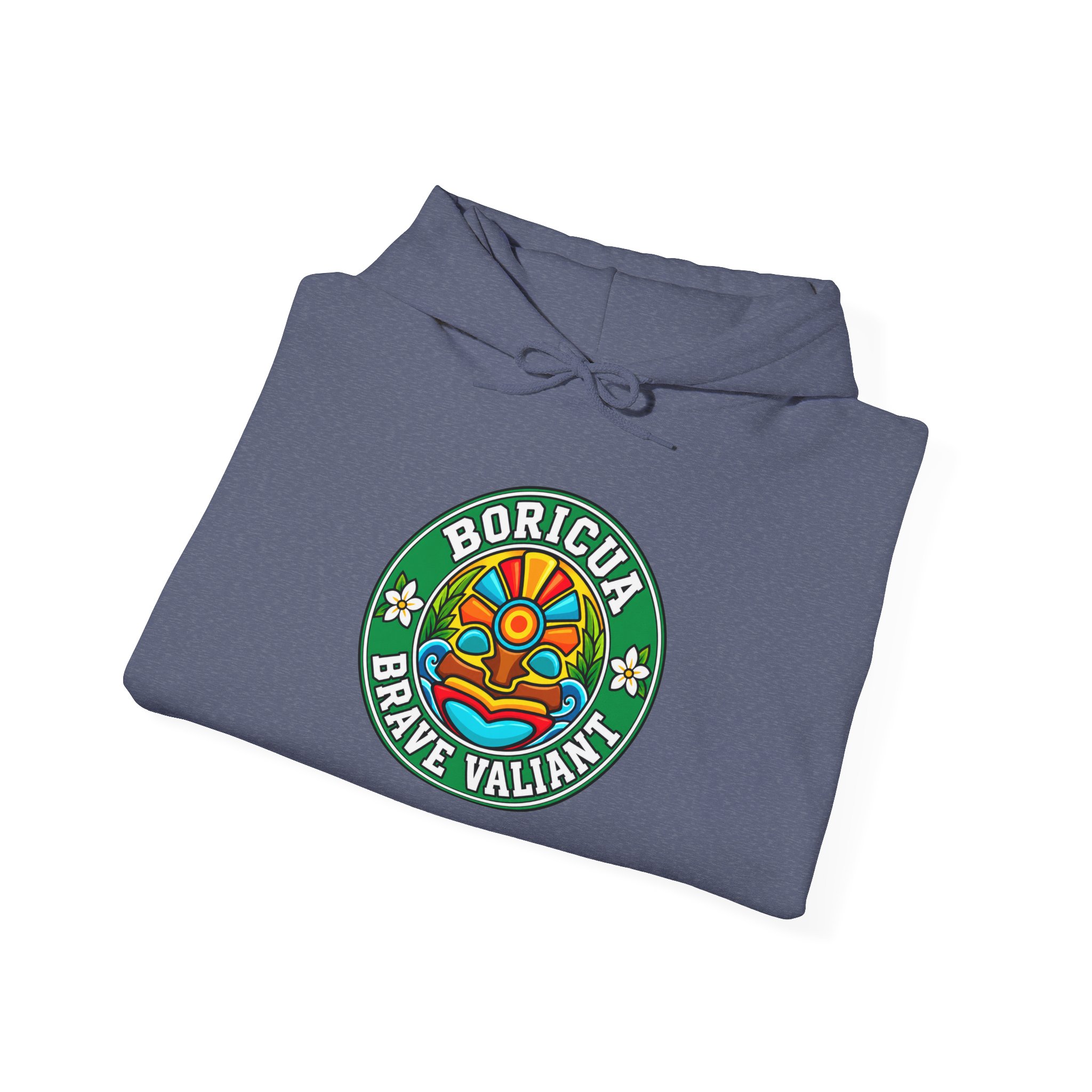 Boricua Brave Valiant Hoodie – Colorful Taíno Heritage Design - Image 36