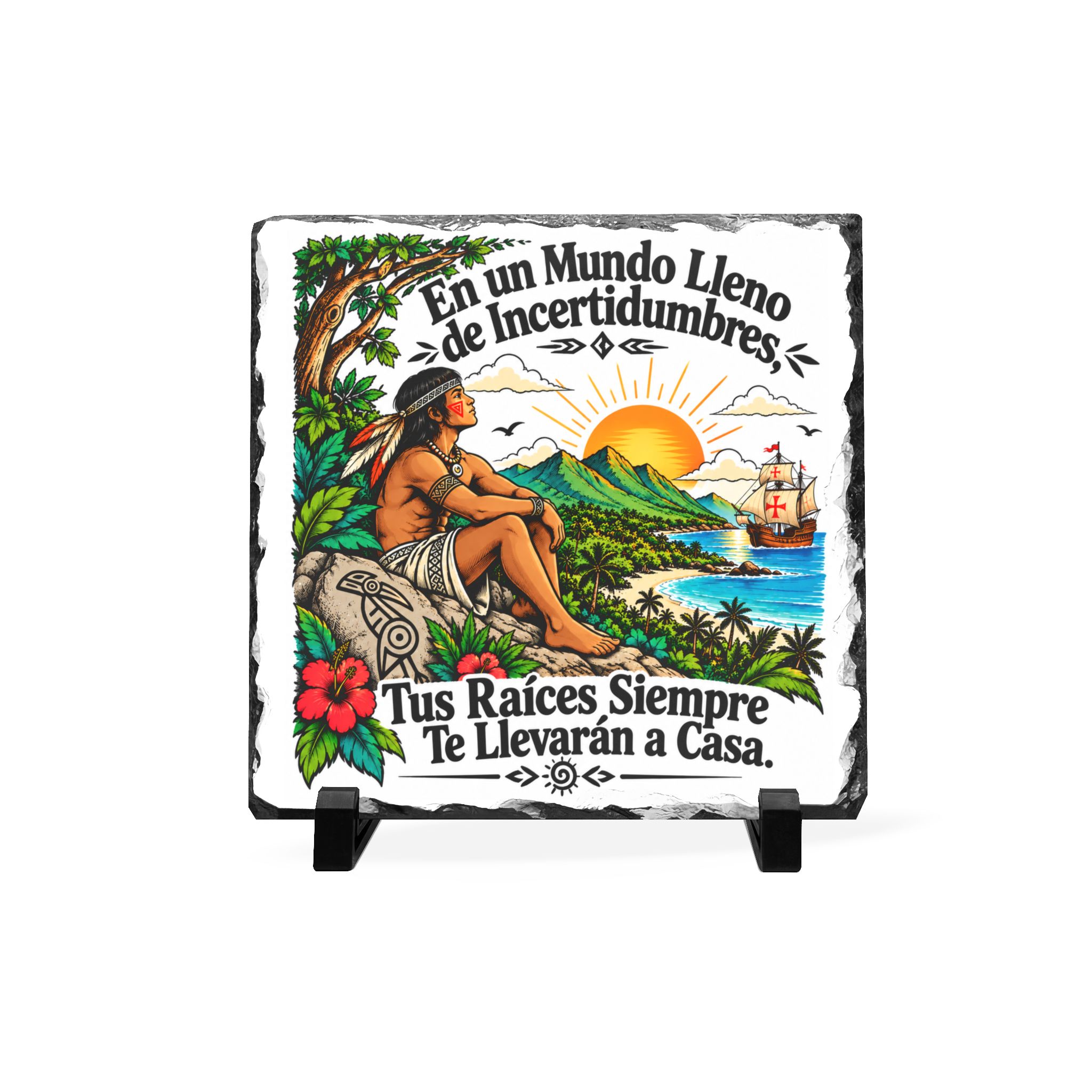 Slate Plaque — Raíces Puertorriqueñas | Decoración Taína de Puerto Rico - Image 2