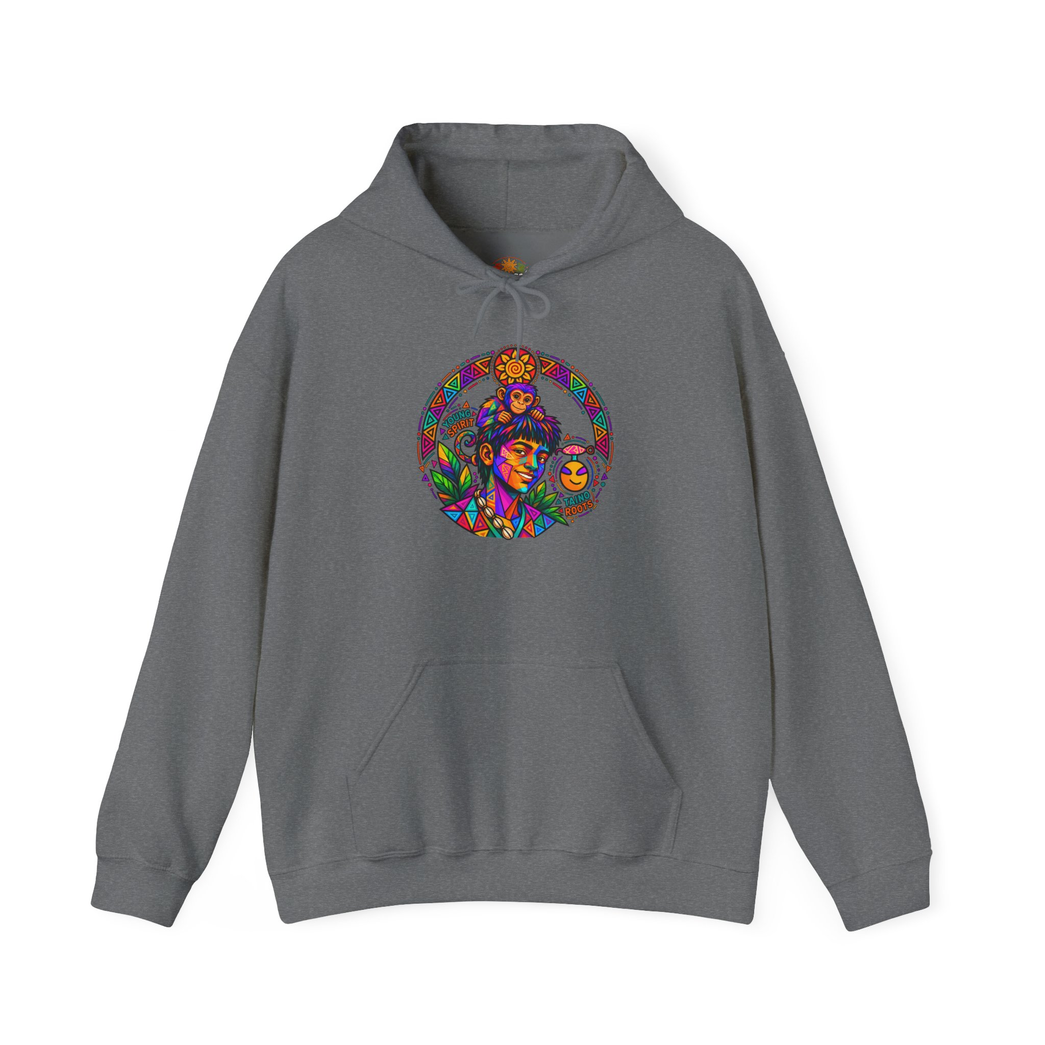 Young Spirit Taíno Roots Hoodie – Colorful Boricua Heritage Art - Image 25