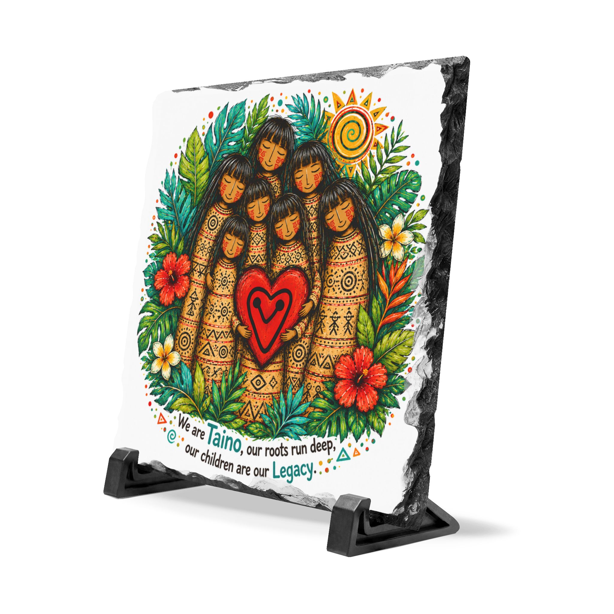 Taíno Family Legacy Slate Plaque – Puerto Rican Heritage Decor - Image 3