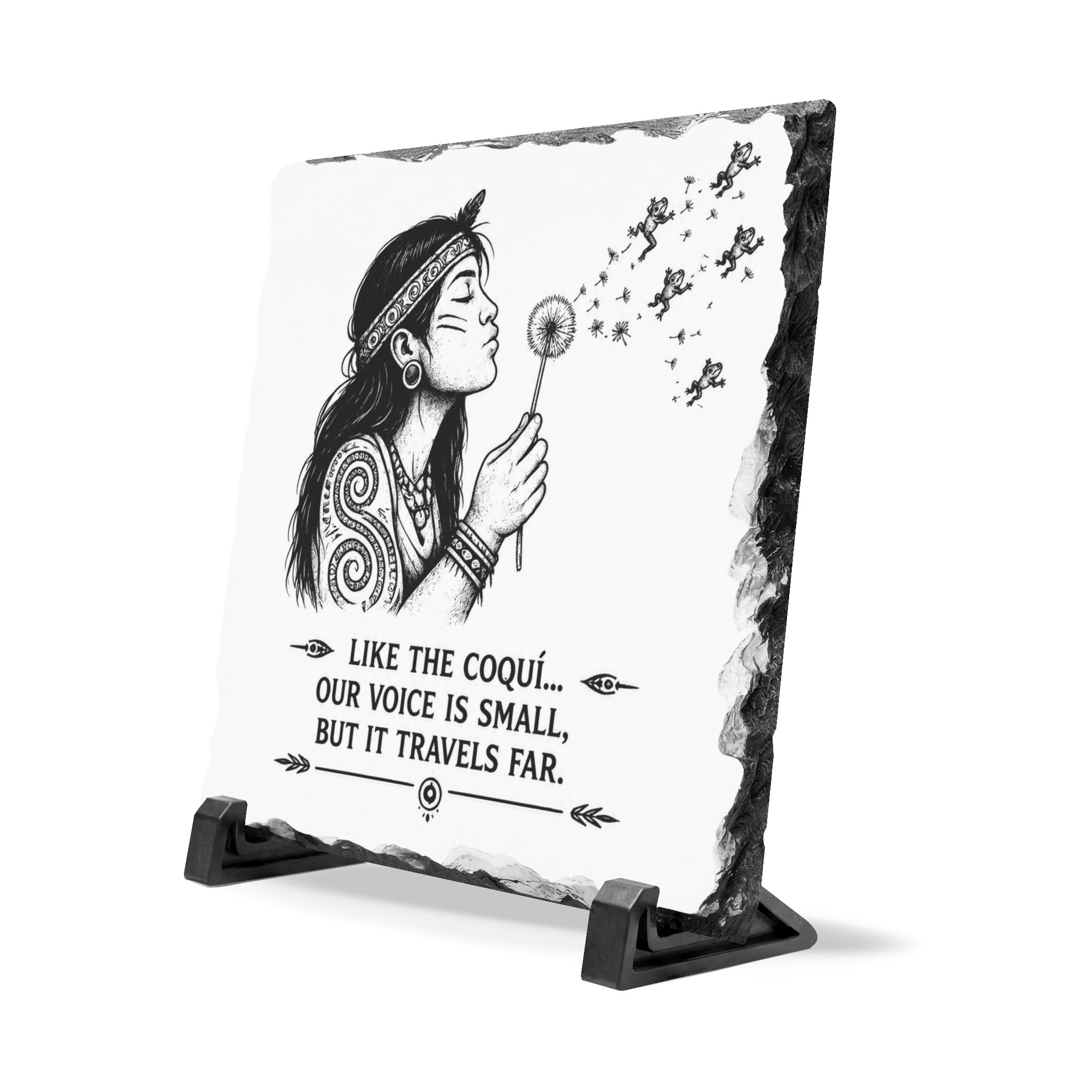 Taíno Voice Slate Plaque – Like the Coquí Puerto Rican Heritage Decor - Image 3