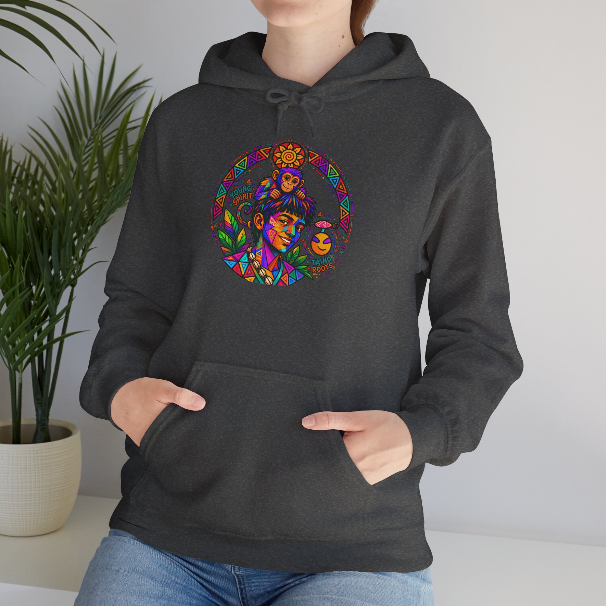 Young Spirit Taíno Roots Hoodie – Colorful Boricua Heritage Art - Image 29