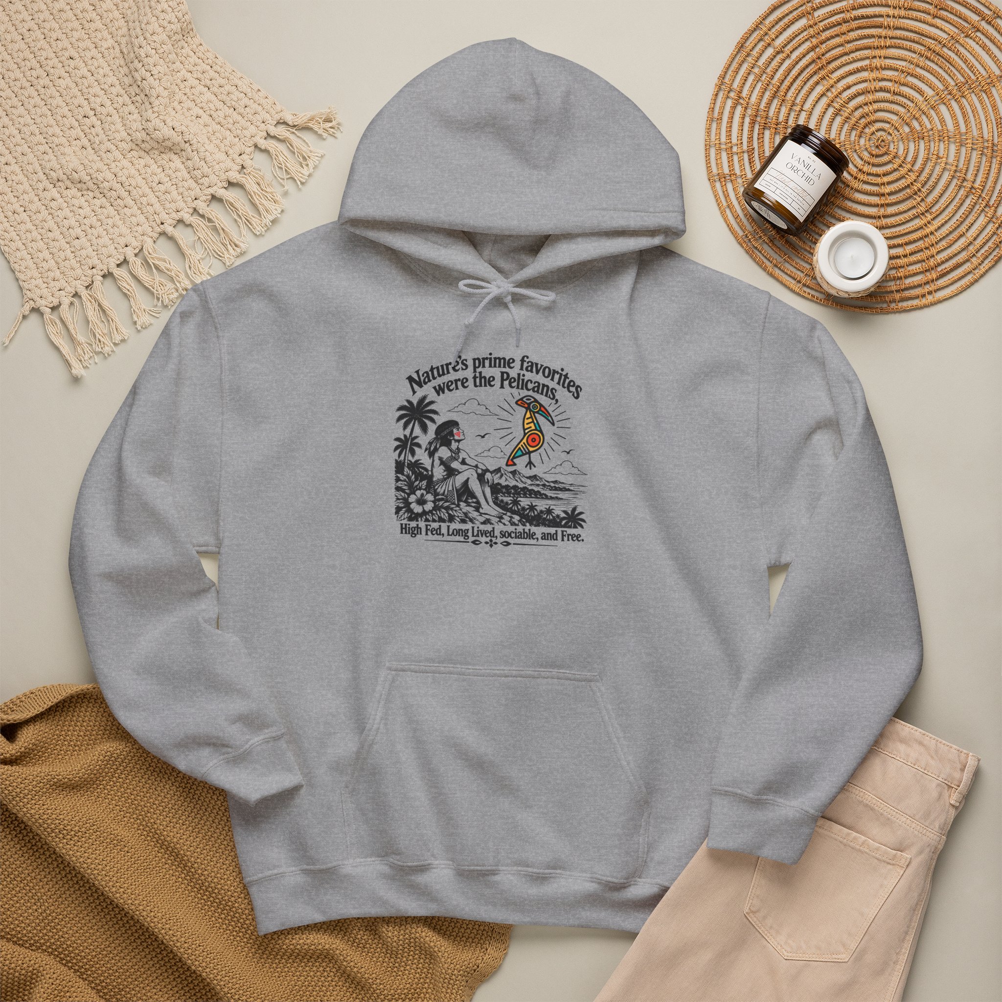 Taíno Pelican Hoodie — Spanish Puerto Rican Heritage Design - Image 17