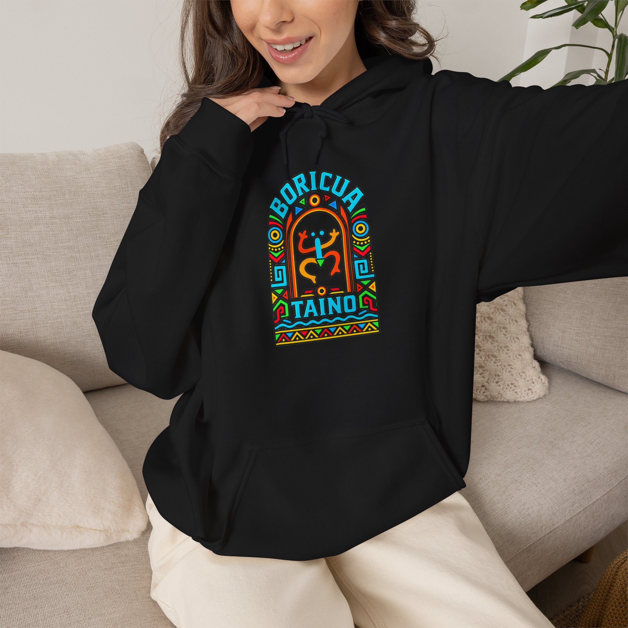 Boricua Taíno Hoodie – Colorful Puerto Rican Heritage Design - Image 9