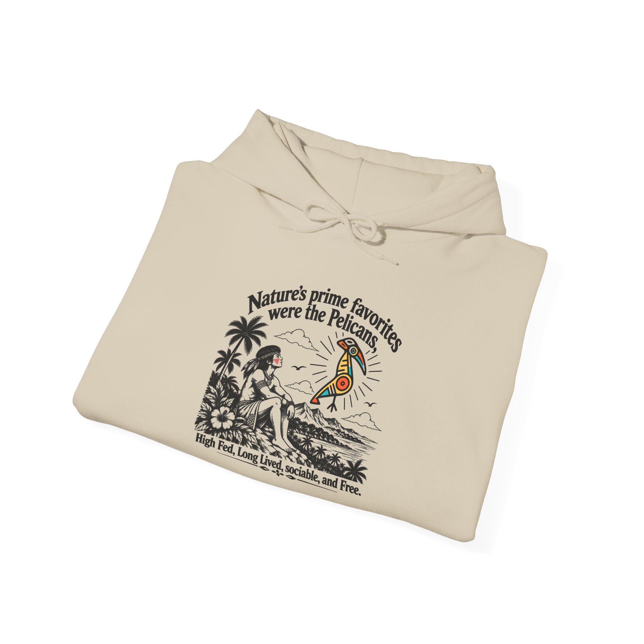 Taíno Pelican Hoodie — Spanish Puerto Rican Heritage Design - Image 14