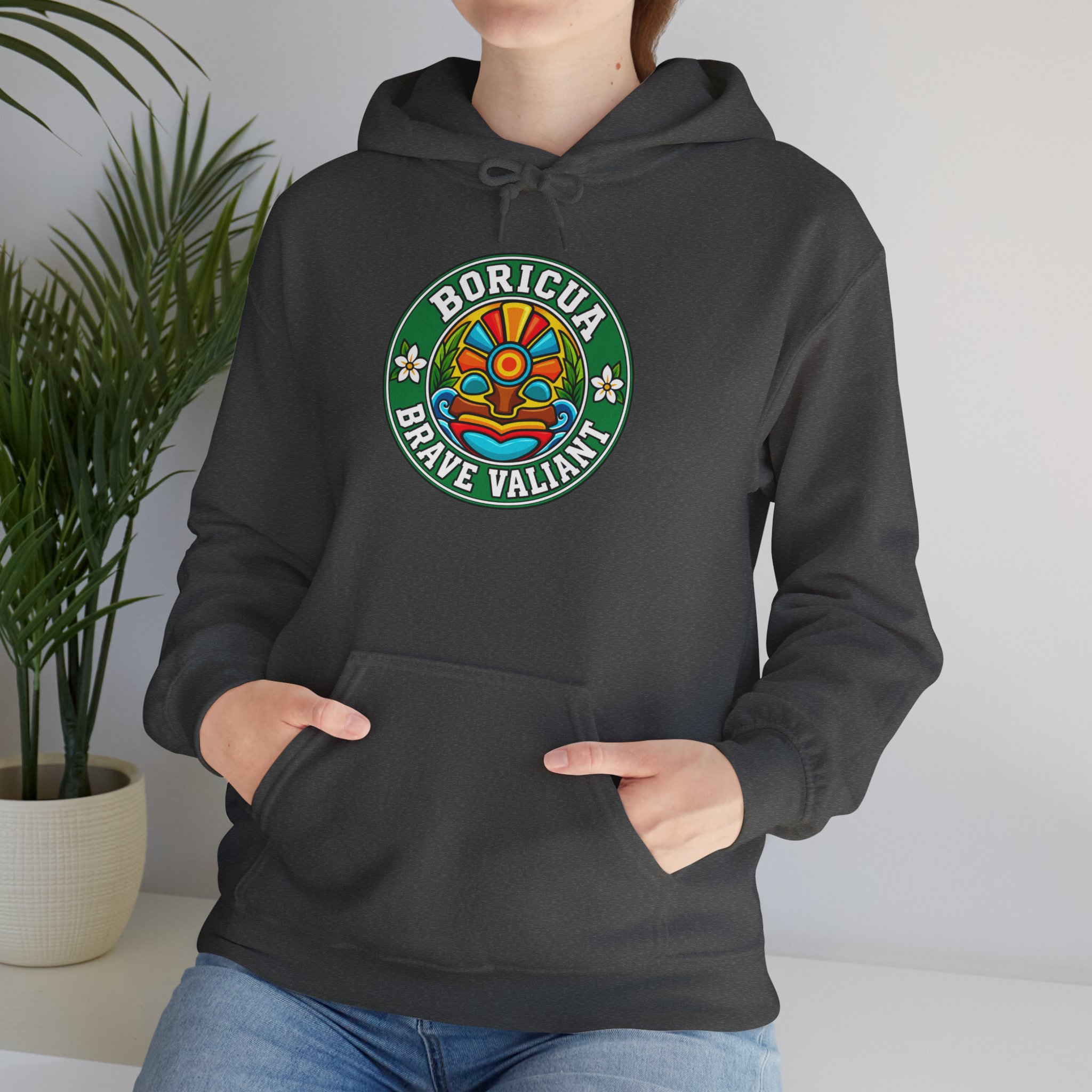 Boricua Brave Valiant Hoodie – Colorful Taíno Heritage Design - Image 25