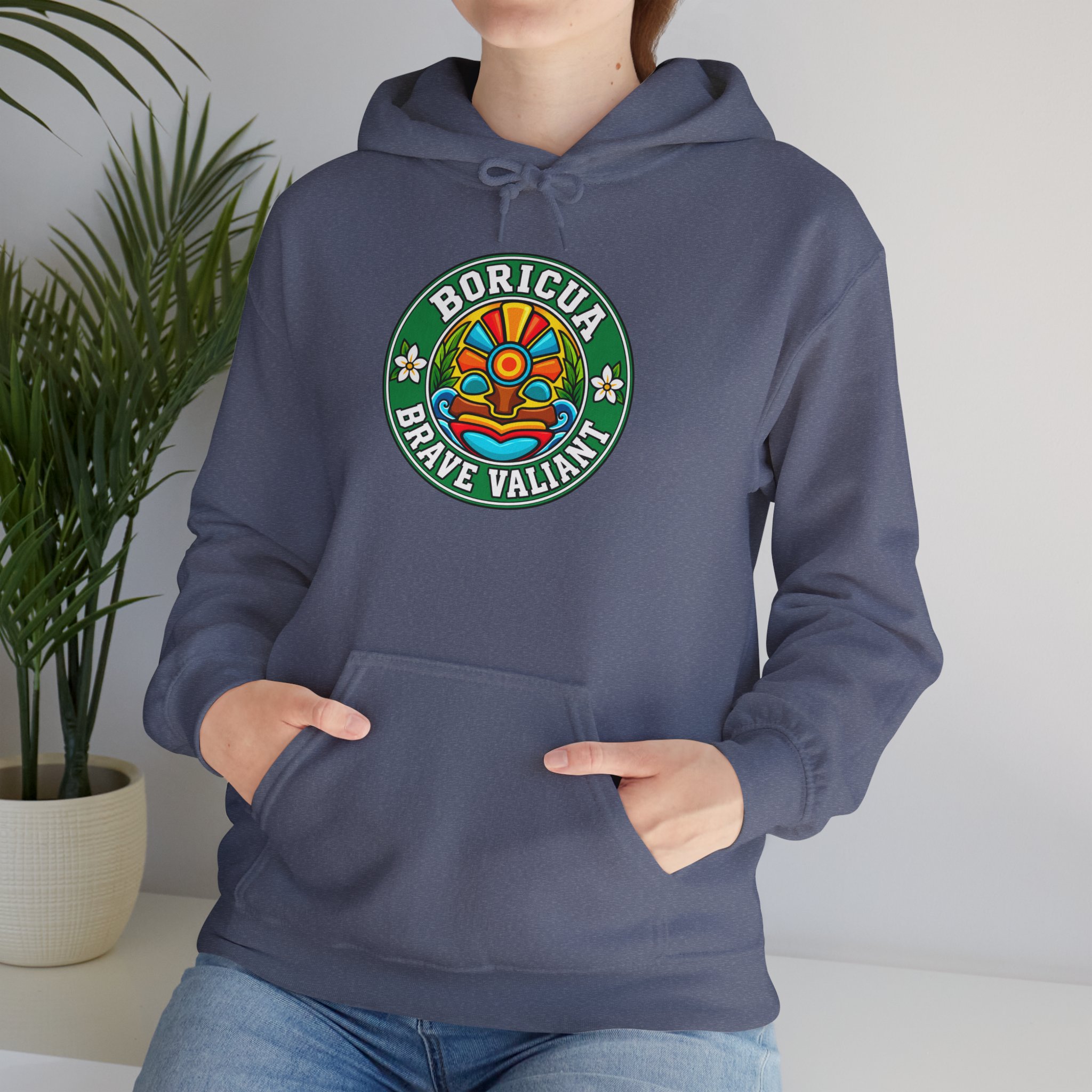 Boricua Brave Valiant Hoodie – Colorful Taíno Heritage Design - Image 31