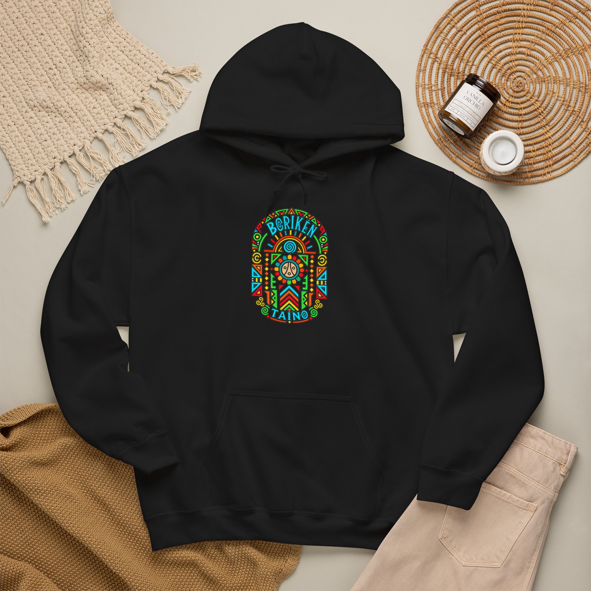 Borikén Taíno Hoodie – Colorful Puerto Rican Heritage Design - Image 10