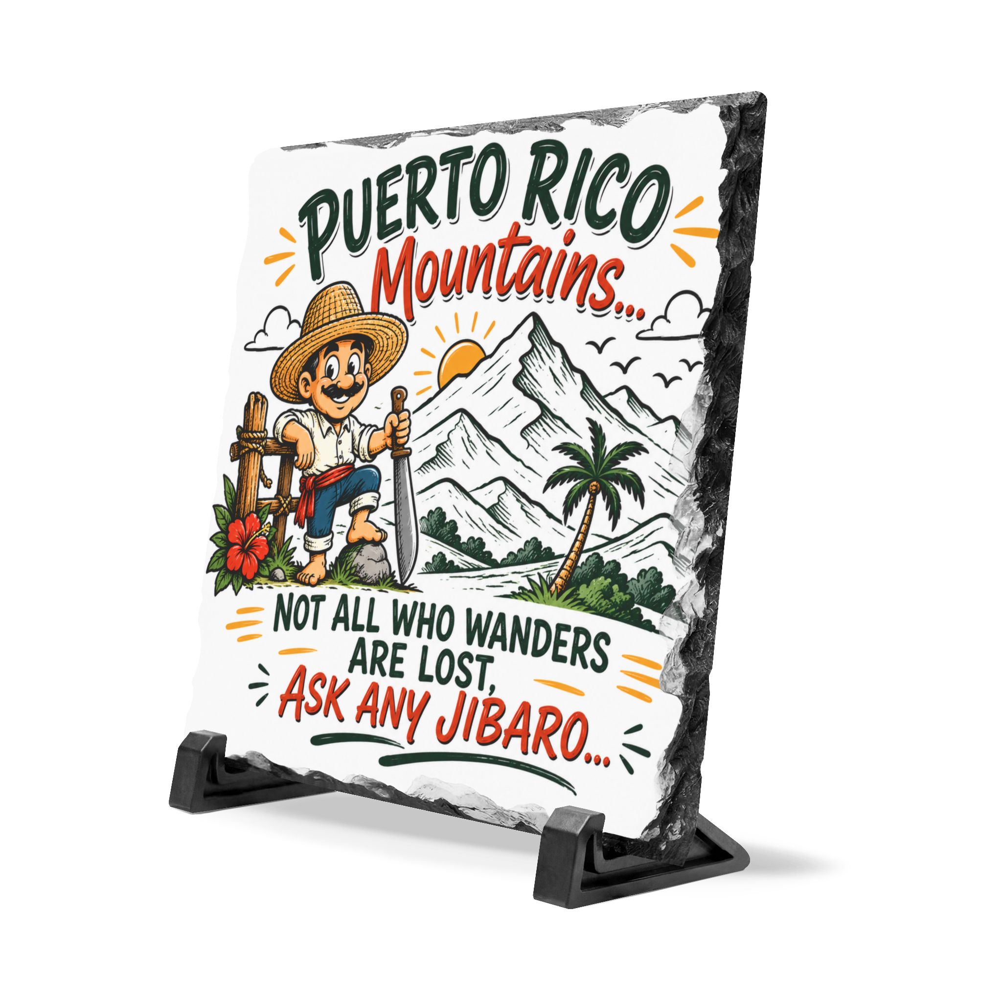 Puerto Rico Mountains Slate Plaque – Jíbaro Heritage Home Decor - Image 3