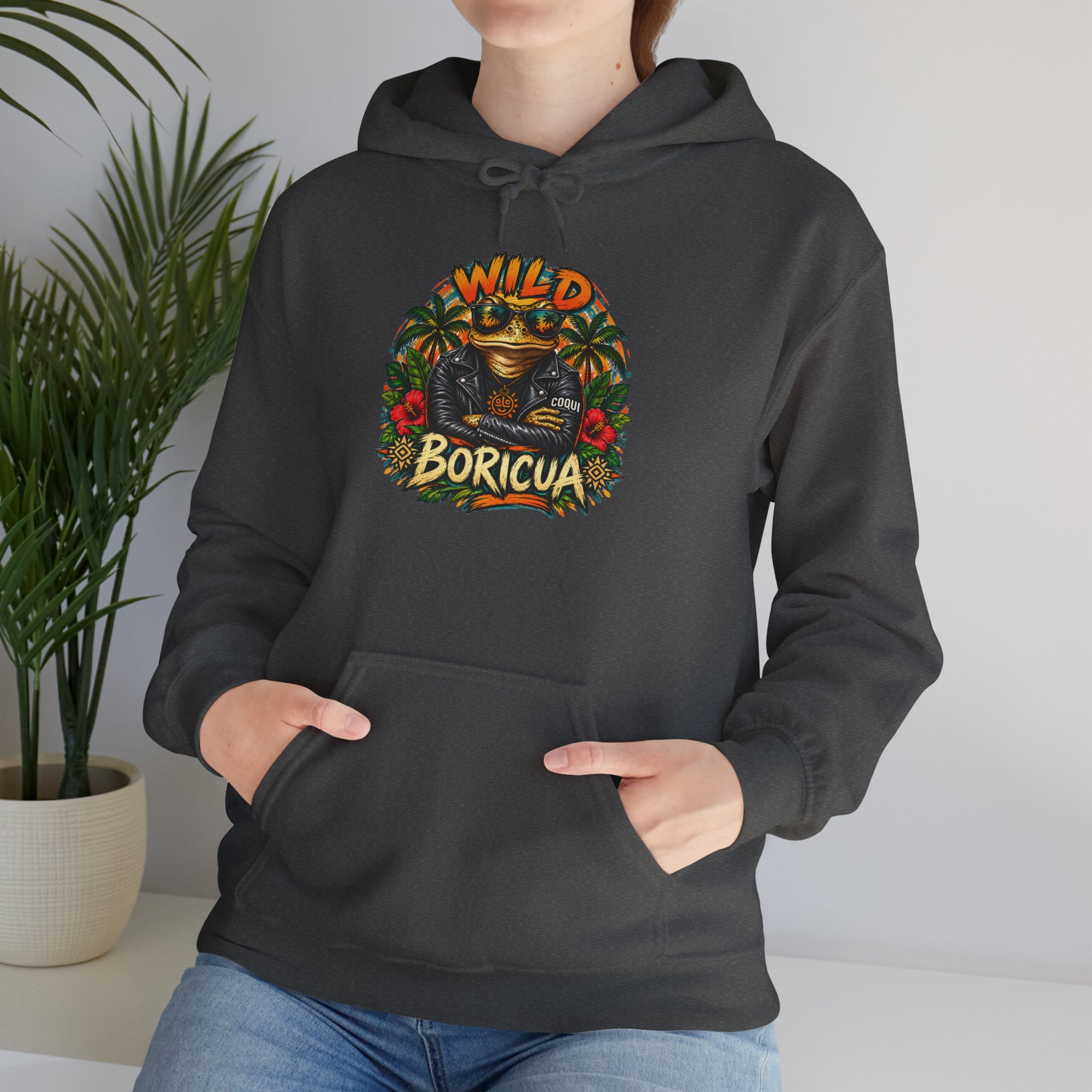 Wild Boricua Coquí Hoodie – Puerto Rican Tropical Frog Design - Image 29