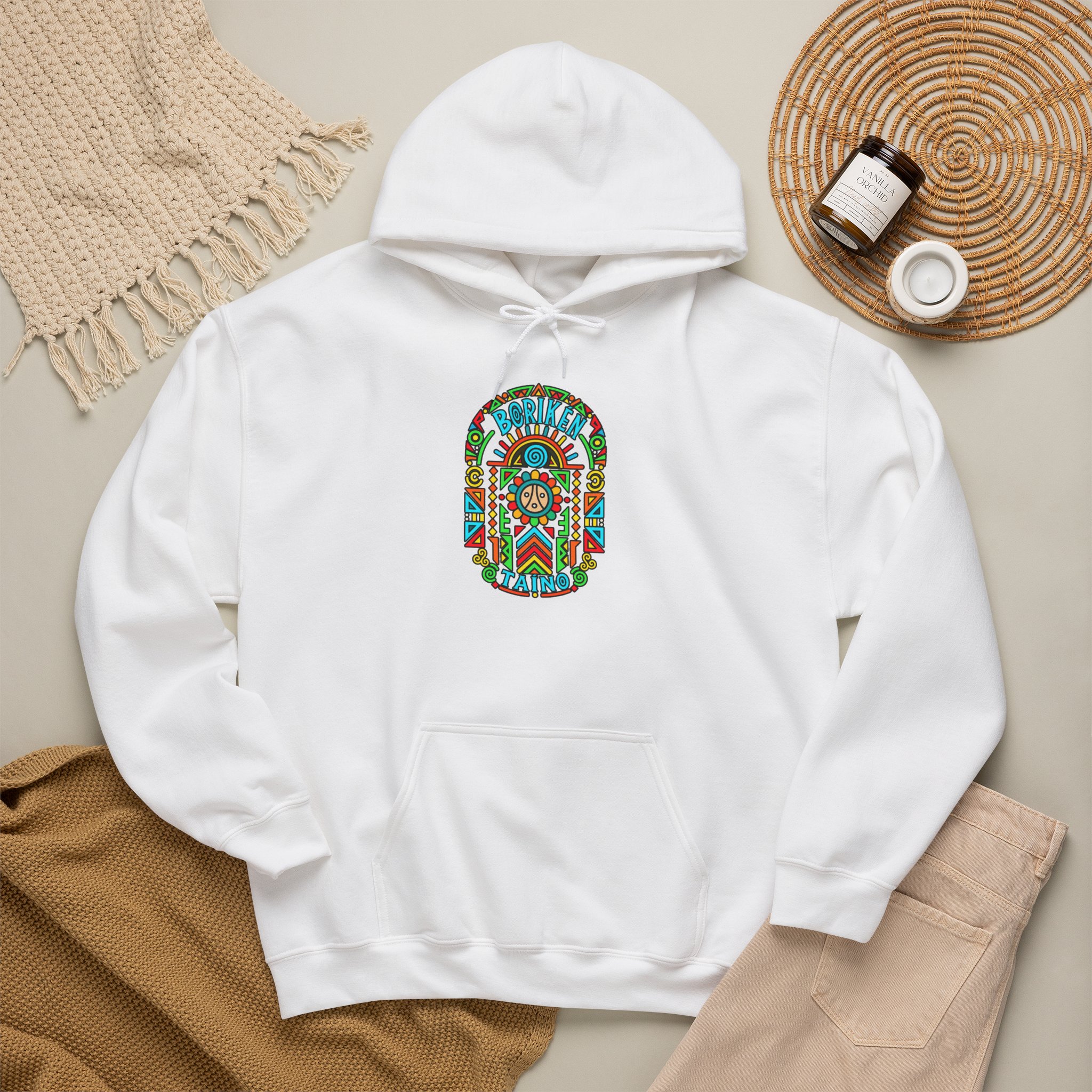 Borikén Taíno Hoodie – Colorful Puerto Rican Heritage Design - Image 3