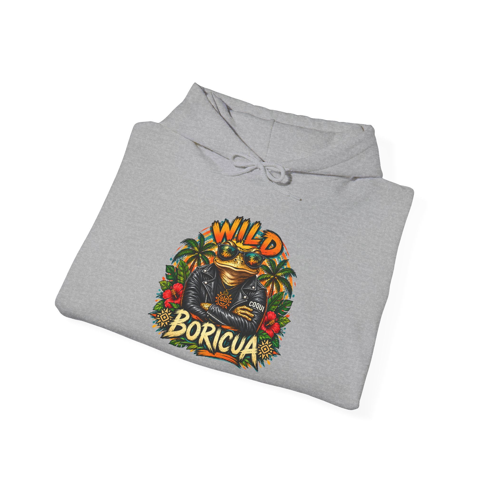 Wild Boricua Coquí Hoodie – Puerto Rican Tropical Frog Design - Image 21