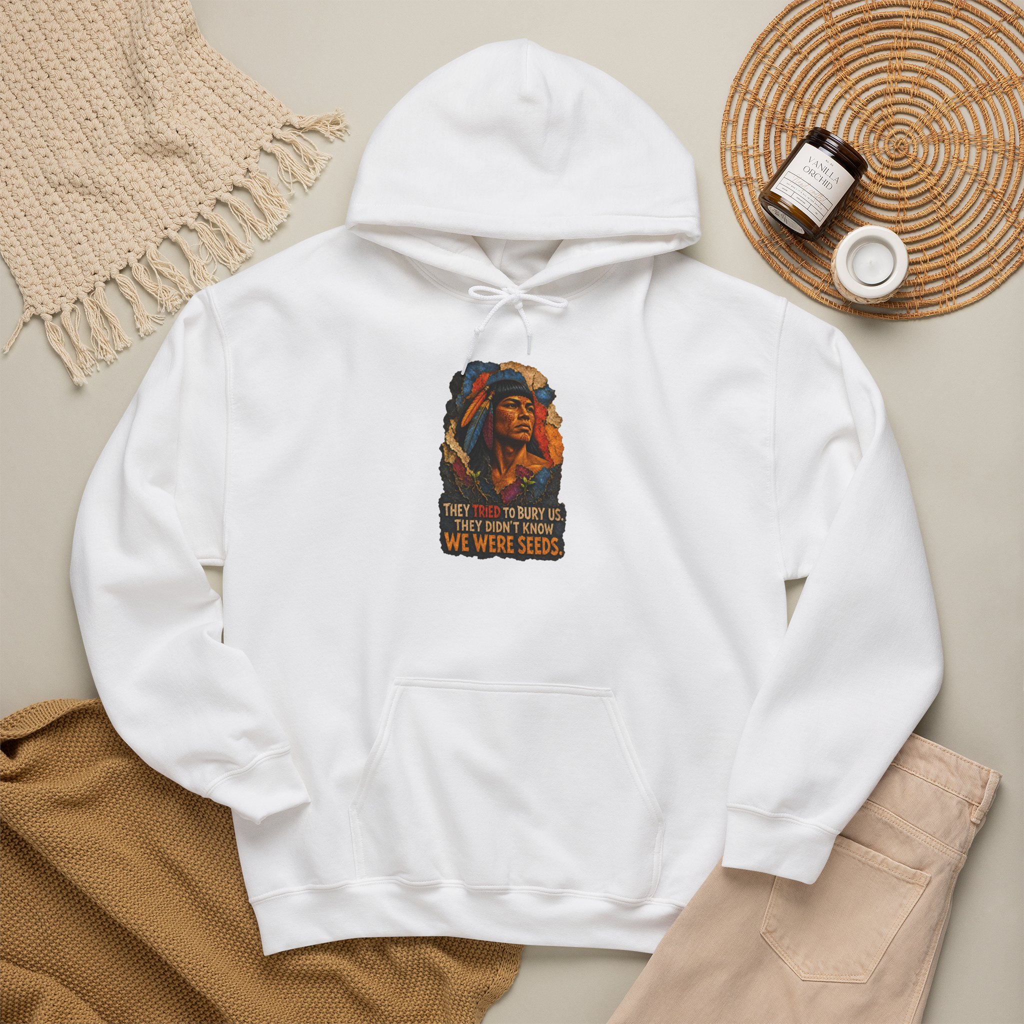 We Were Seeds Taíno Hoodie – Borikén Heritage Design - Image 3
