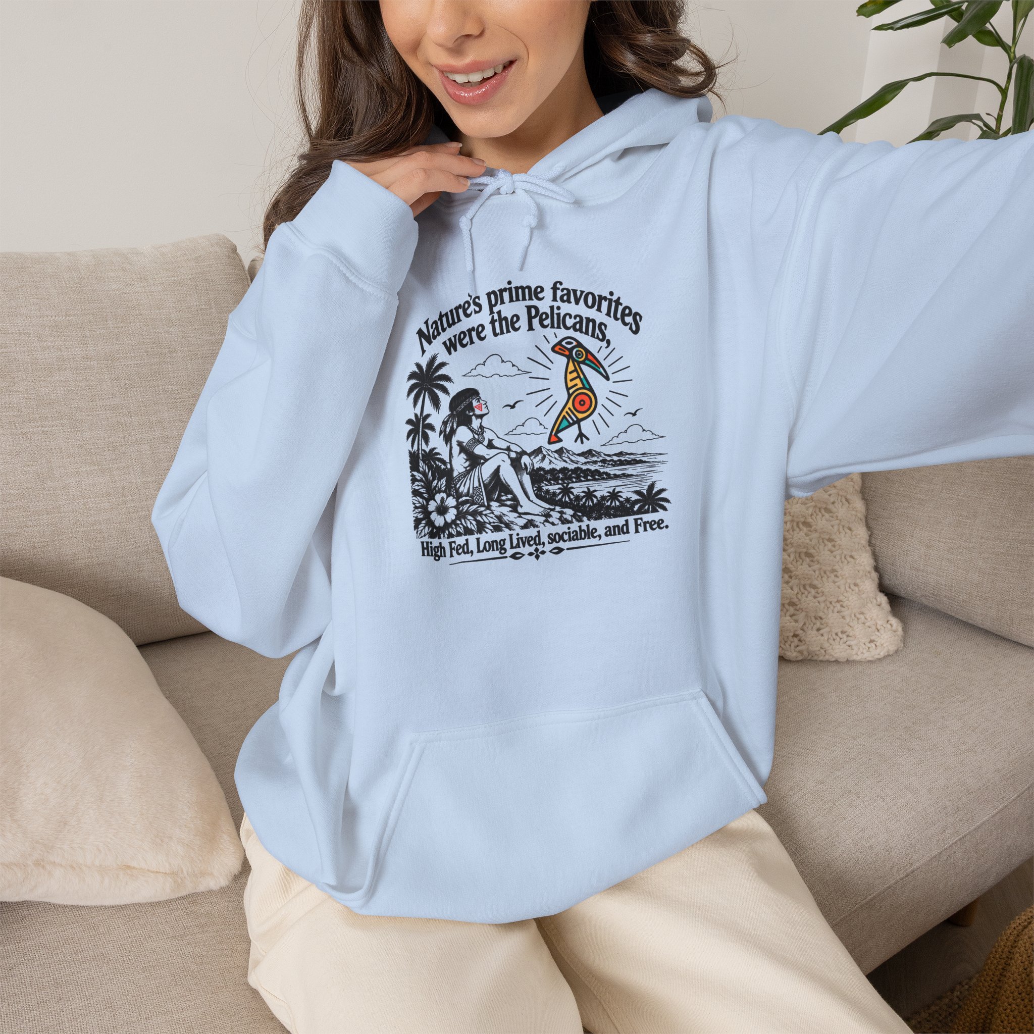 Taíno Pelican Hoodie — Spanish Puerto Rican Heritage Design - Image 23