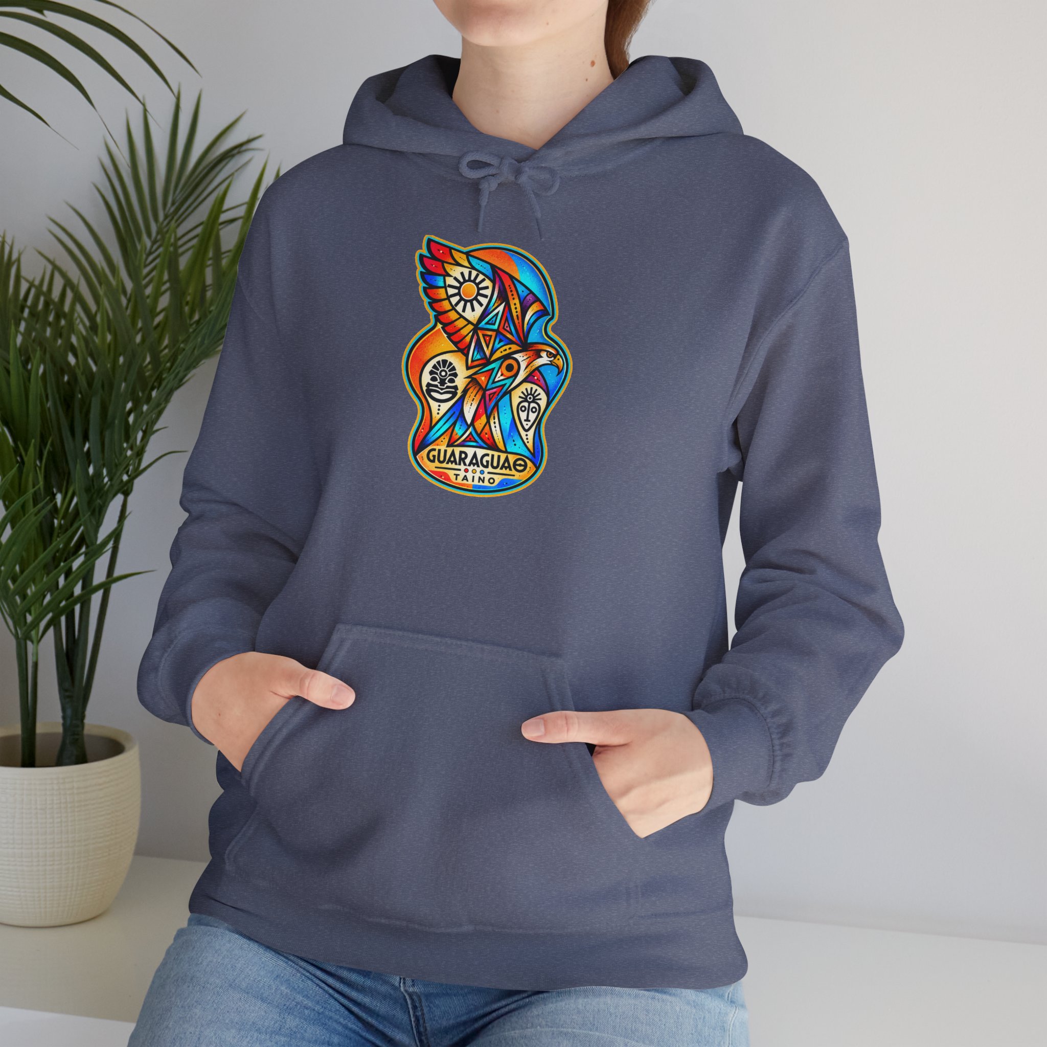 Guaraguao Taíno Hoodie – Puerto Rican Heritage Hawk Sweatshirt - Image 36