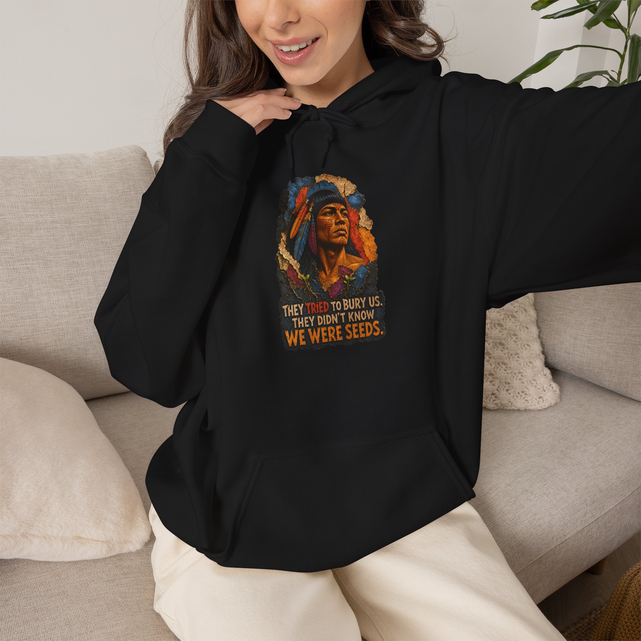 We Were Seeds Taíno Hoodie – Borikén Heritage Design - Image 9