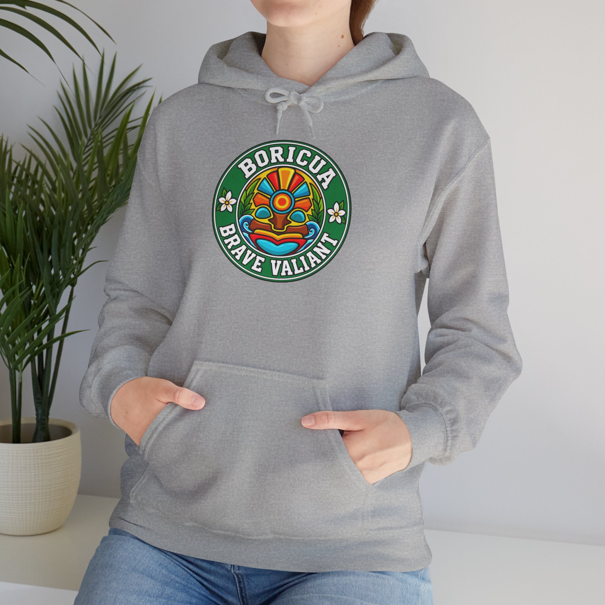 Boricua Brave Valiant Hoodie – Colorful Taíno Heritage Design - Image 13