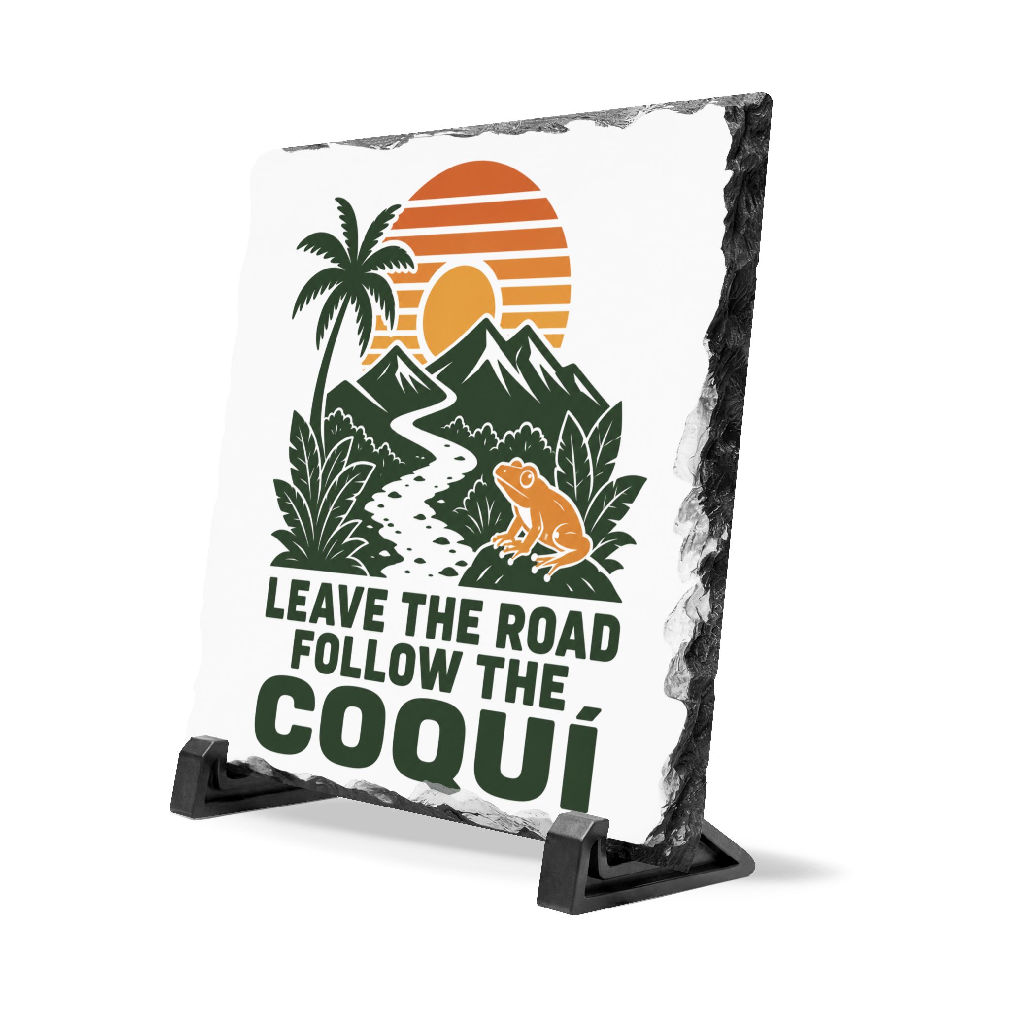 Follow the Coquí Slate Plaque – Puerto Rico Adventure Home Decor - Image 3