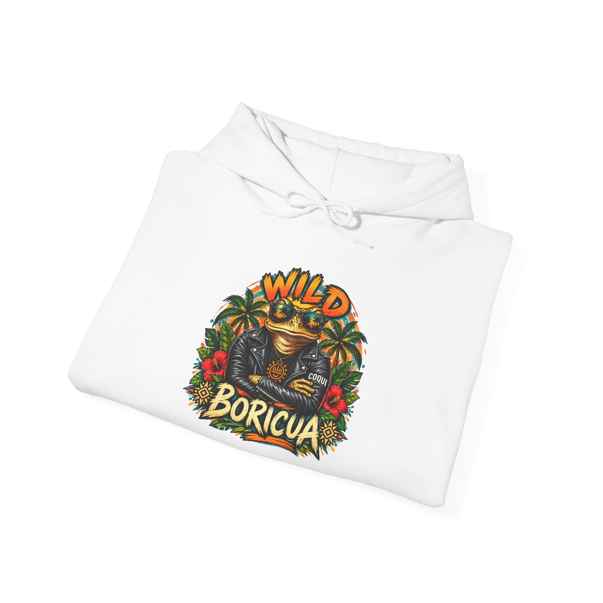 Wild Boricua Coquí Hoodie – Puerto Rican Tropical Frog Design - Image 7